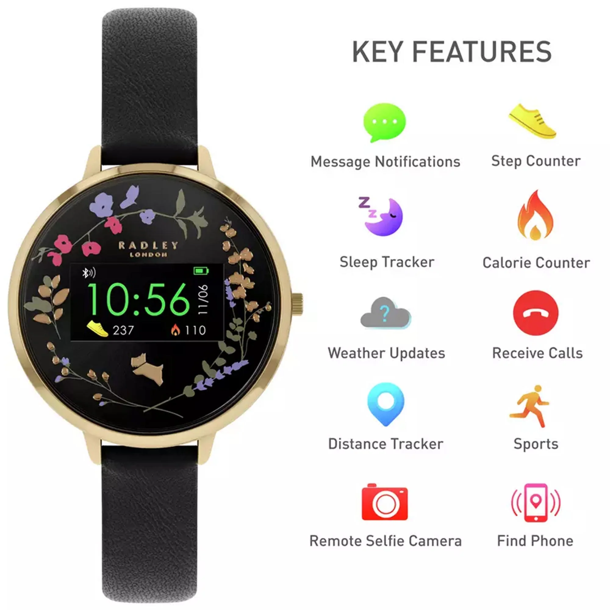 Radley Series 03 Quartz Digital Leather Strap Ladies Smartwatch RYS03-2010 - Image 6