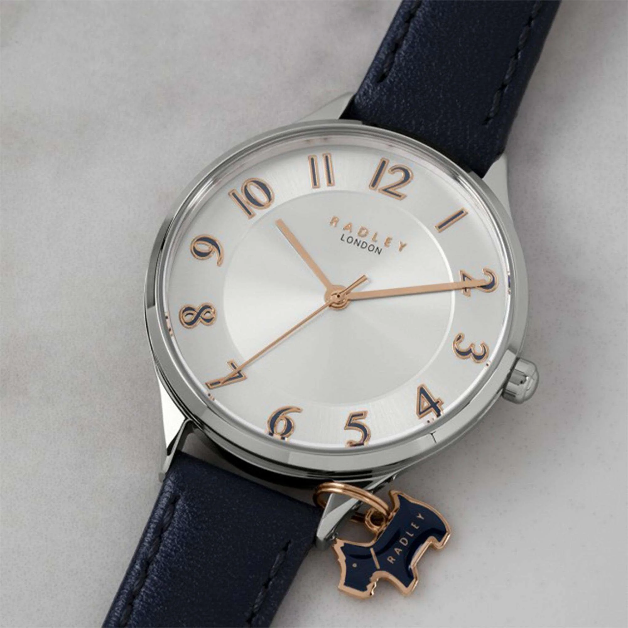 Radley Saxon Way Quartz Silver Dial Blue Leather Strap Ladies Watch RY2965 - Image 3