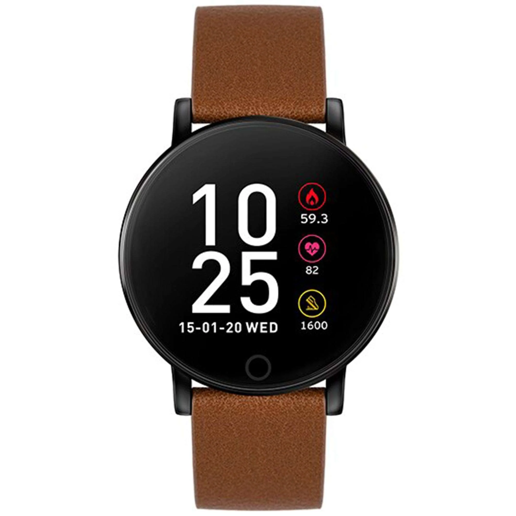Reflex Active Series 05 Quartz Black Dial Tan Leatherette Strap Ladies Smartwatch RA05-2032 - Image 6