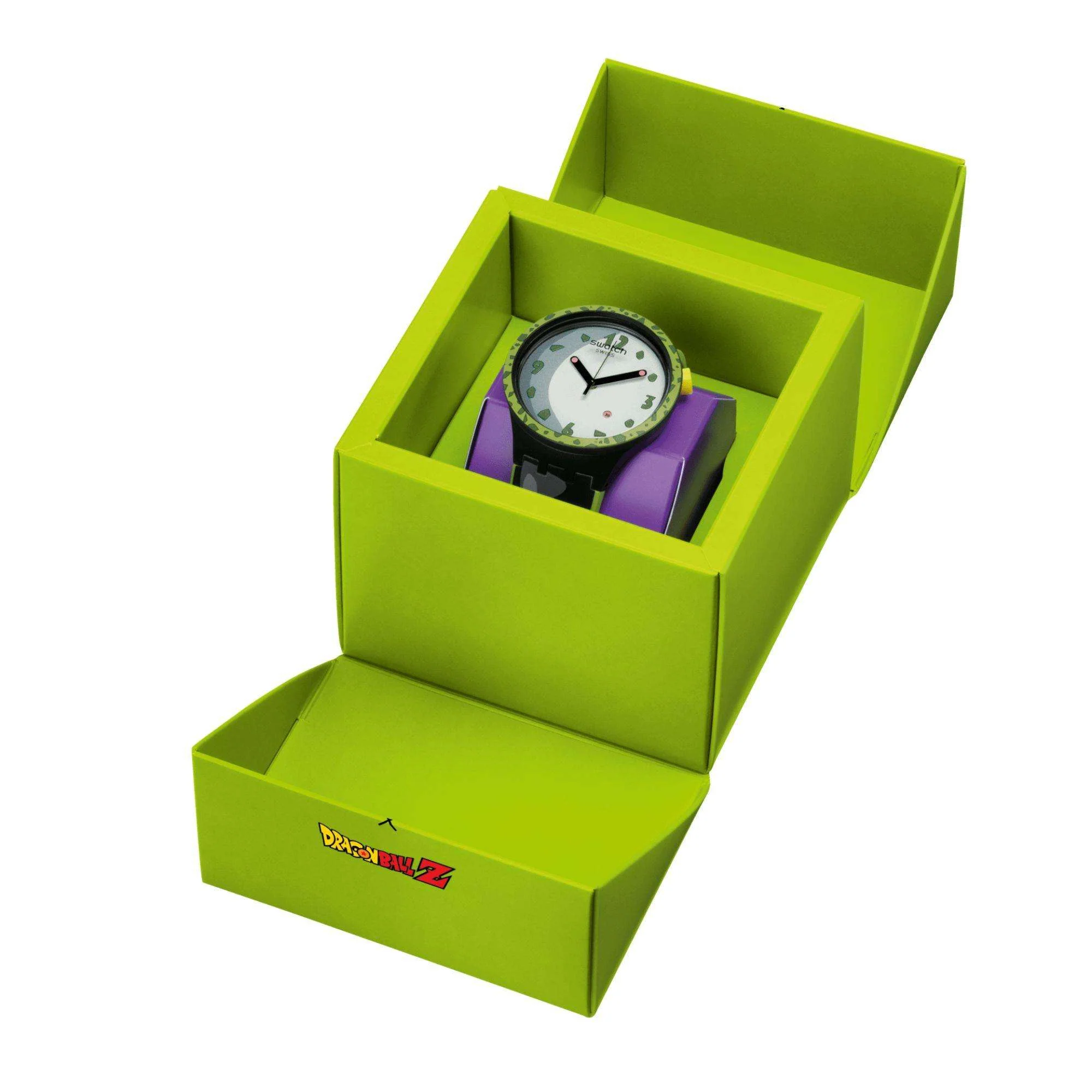 Swatch Dragon Ball Z Cell White Dial Silicone Strap Unisex Watch SB01Z401 - Image 7