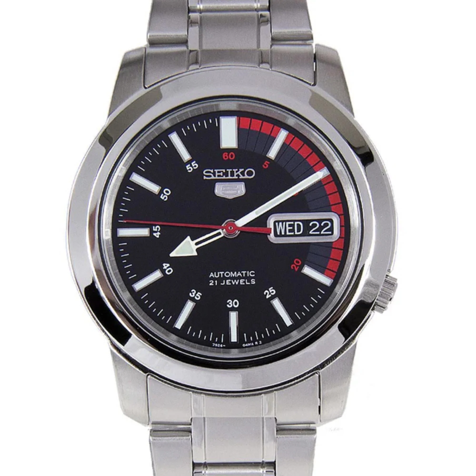 Seiko 5 Automatic Black Dial Stainless Steel Strap Men's Watch SNKK31K1 - Image 4
