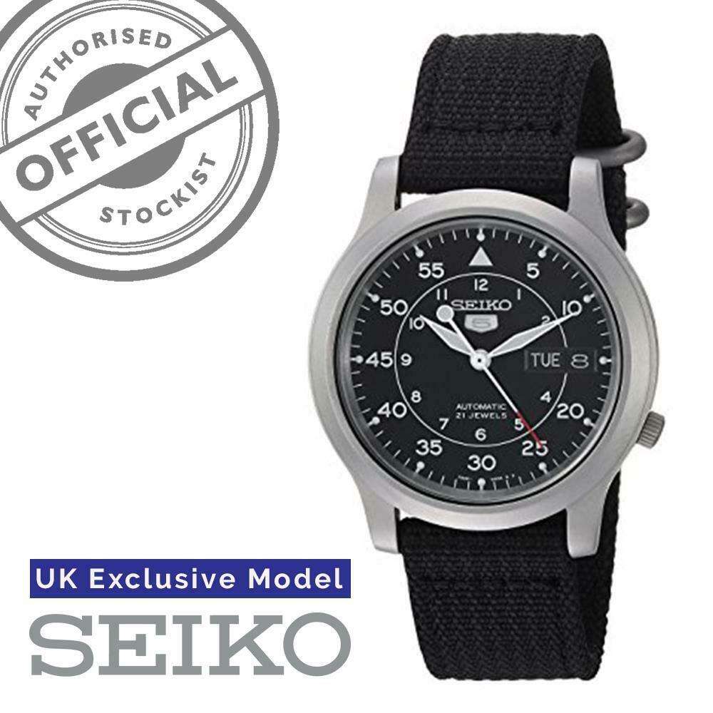 Seiko 5 Automatic Black Dial Black NATO Fabric Strap Men's Watch SNK809K2 - Image 31