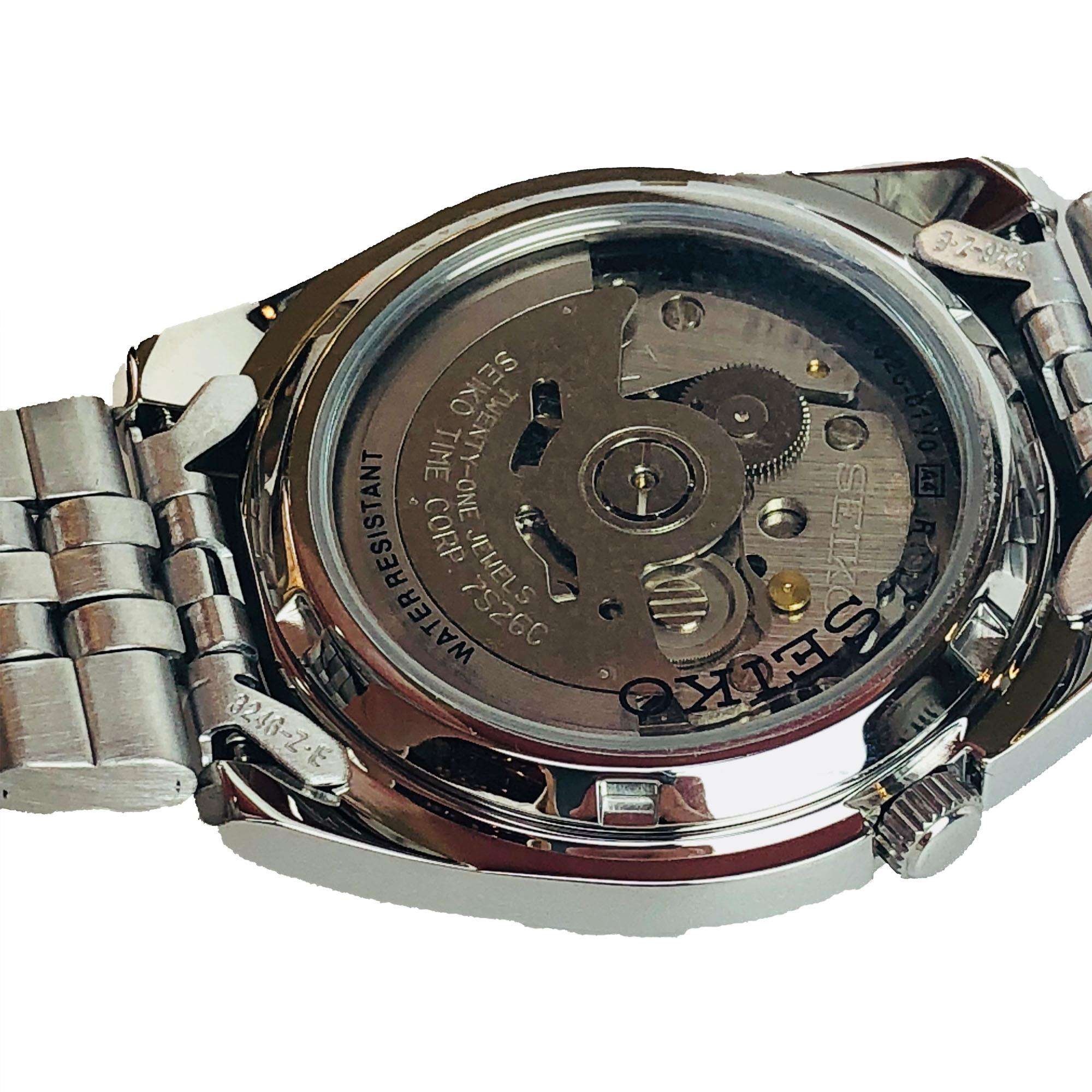 Seiko 5 Automatic Dark Blue Dial Steel Strap Men's Watch SNK357K1 - Image 5