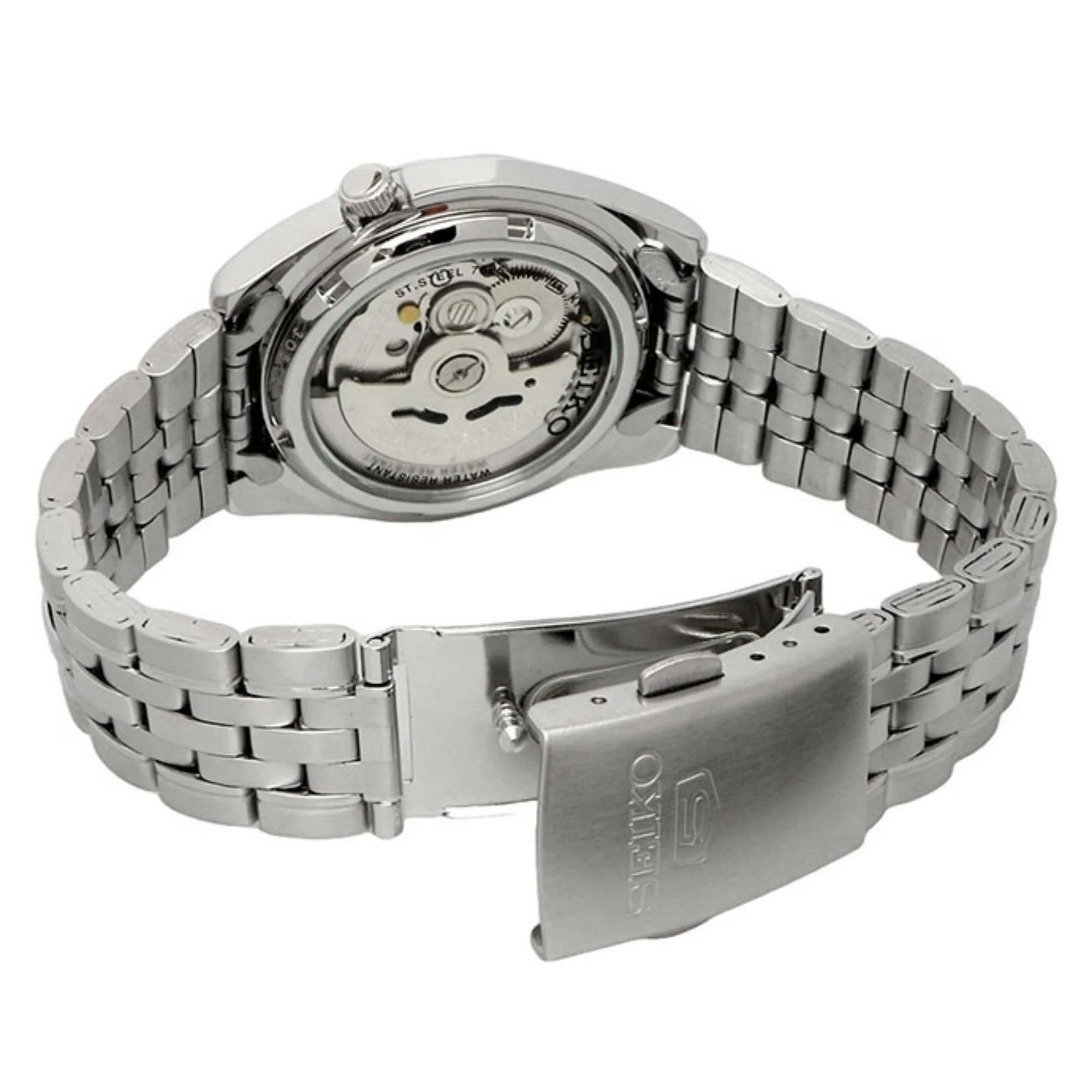 Seiko 5 Automatic Dark Blue Dial Steel Strap Men's Watch SNK357K1 - Image 6