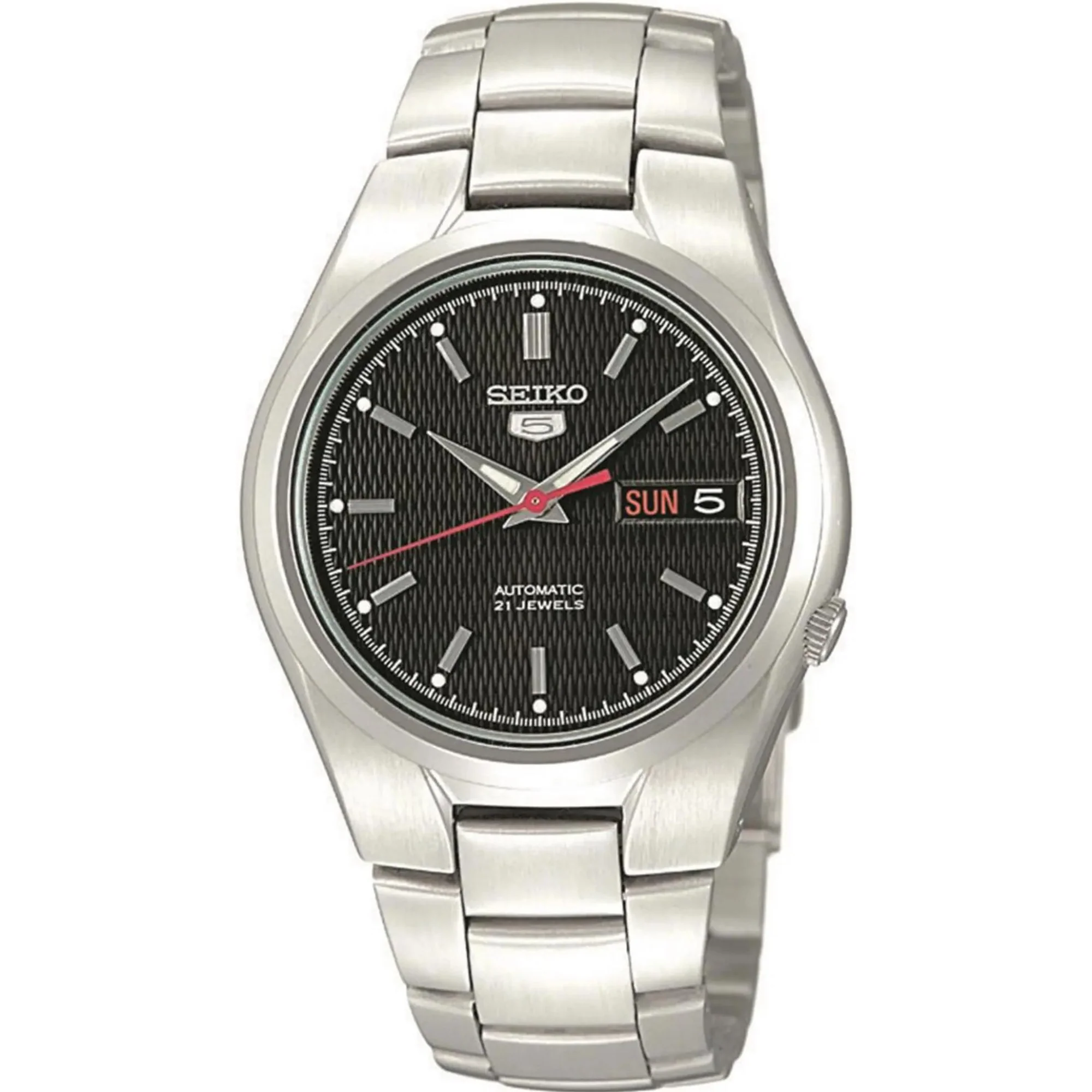 Seiko 5 Automatic Black Dial Stainless Steel Bracelet Men's Watch SNK607K1