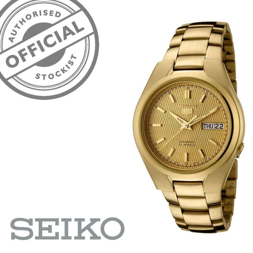Seiko 5 Automatic Self Wind Gold Dial Gold PVD Steel Bracelet Men's Watch SNK610K1 - Image 8