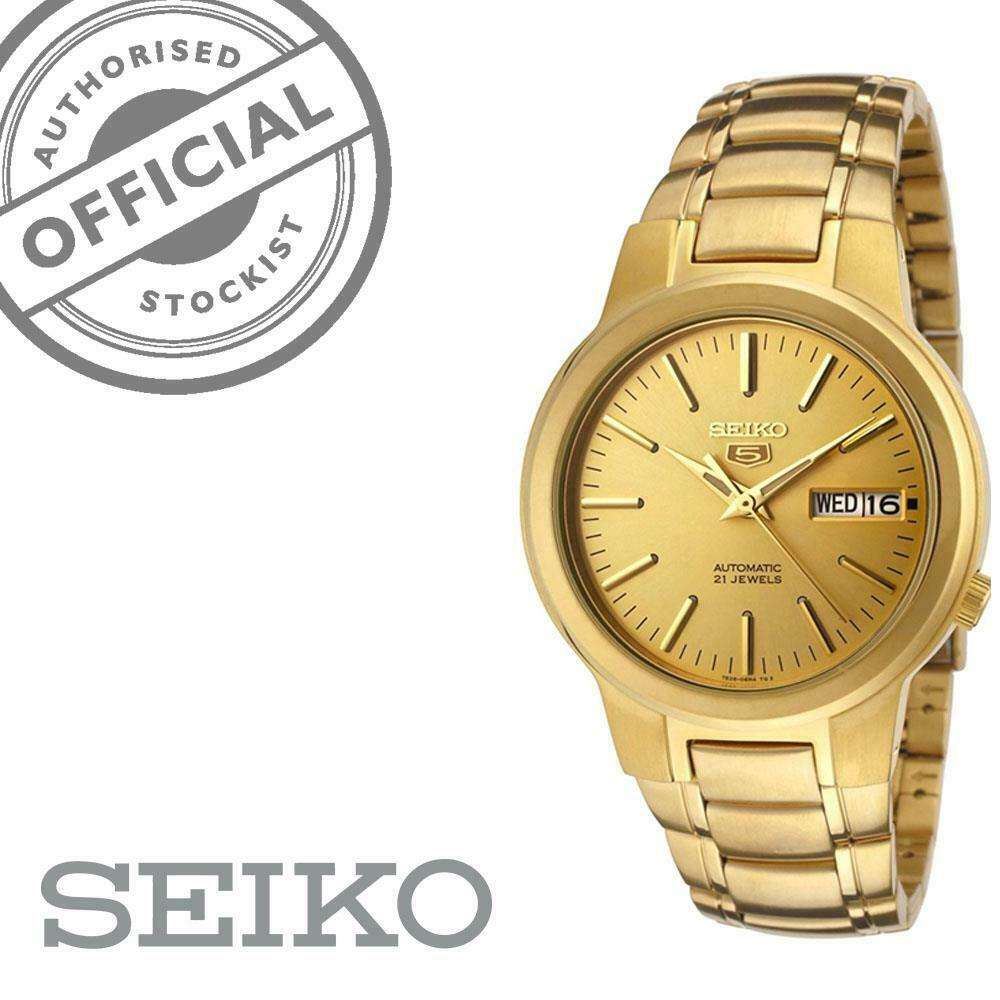 Seiko 5 Automatic Gold Dial Steel Strap Men's Watch SNKA10K1 - Image 3