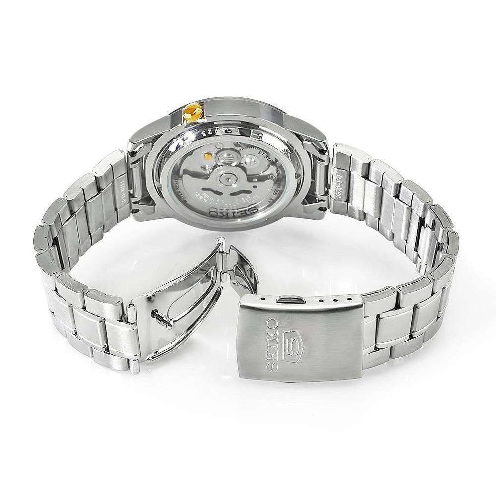 Seiko 5 Automatic White Dial Stainless Steel Strap Men's Watch SNKK07K1 - Image 4