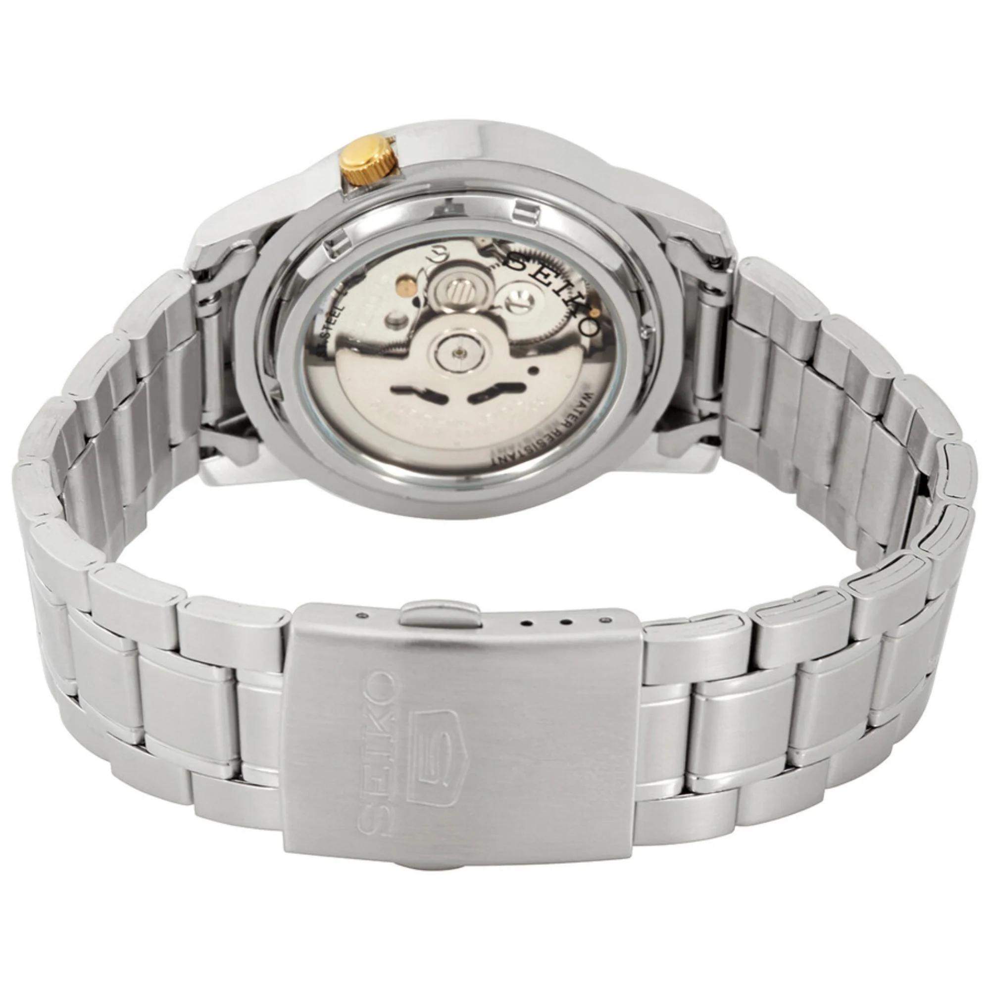 Seiko 5 Automatic White Dial Stainless Steel Strap Men's Watch SNKK07K1 - Image 7