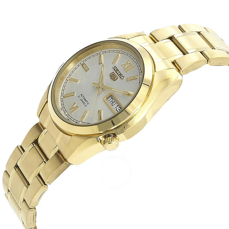 Seiko 5 Automatic White Dial Steel Strap Men's Watch SNKL58K1 - Image 3