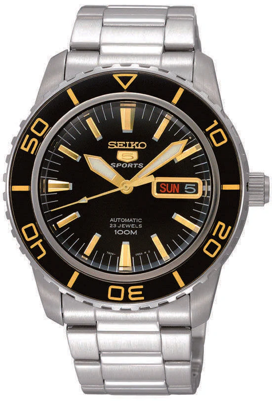 Seiko 5 Sports Automatic Black Dial Stainless Steel Men's Watch SNZH57K1 - Image 31