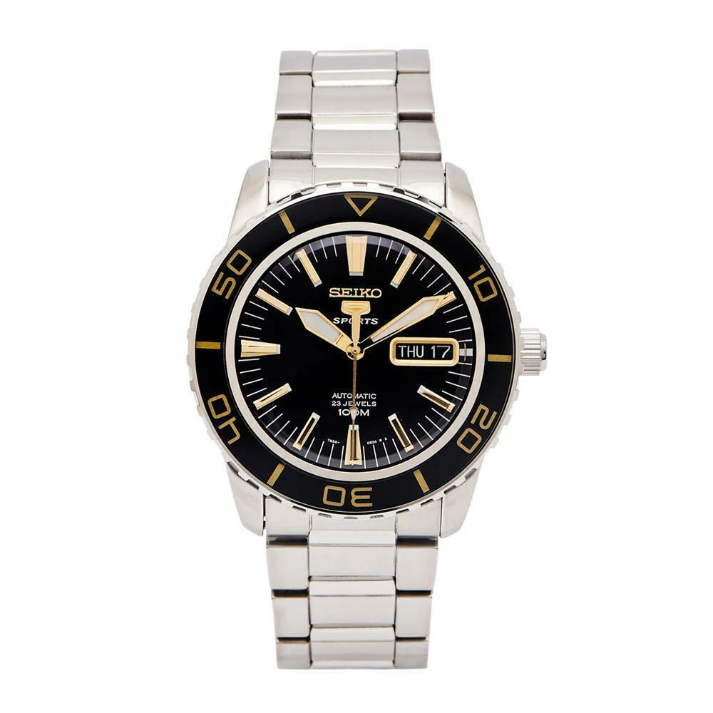 Seiko 5 Sports Automatic Black Dial Stainless Steel Men's Watch SNZH57K1 - Image 67