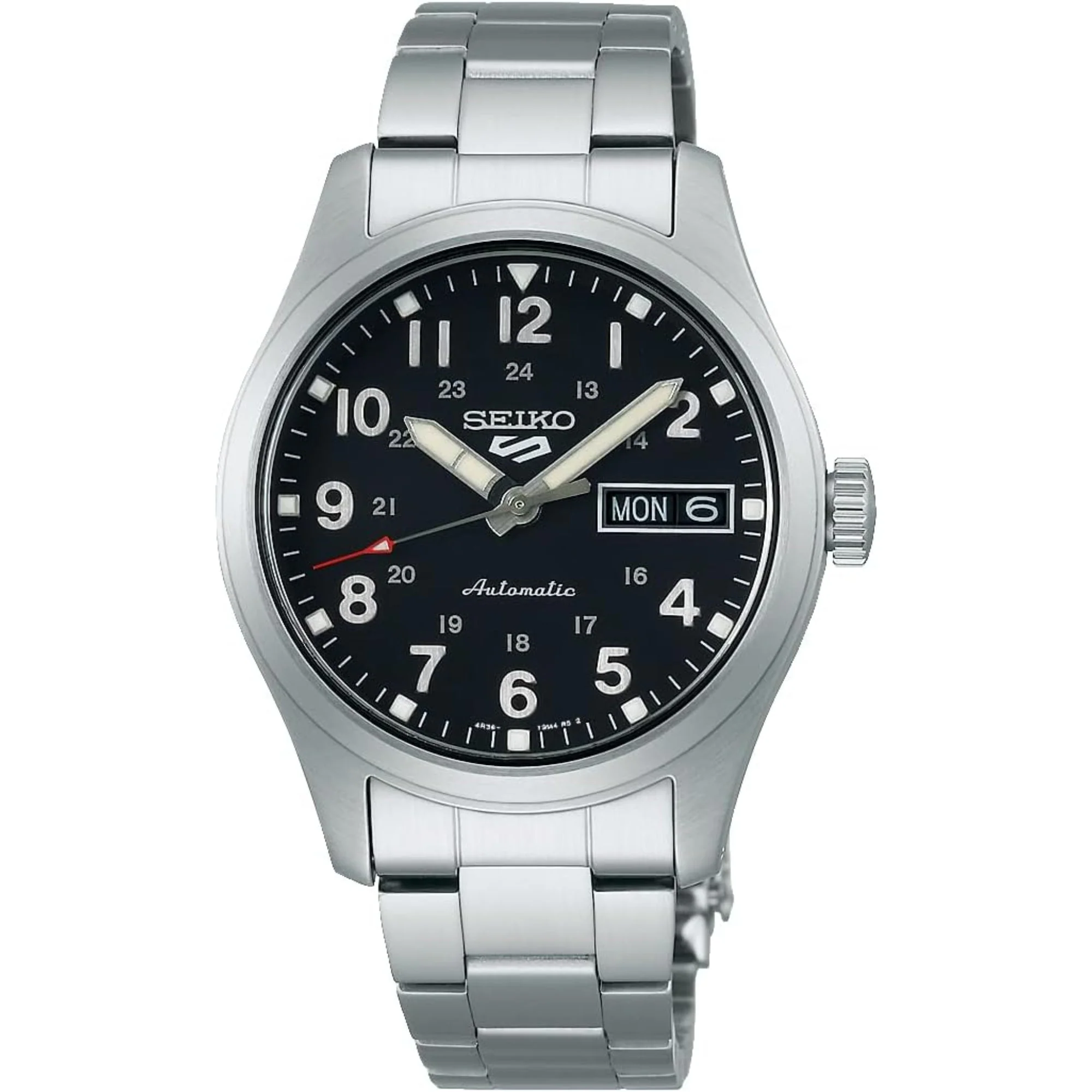 Seiko 5 Sports 'In the metal' Midfield Automatic Black Dial Steel Bracelet Watch SRPJ81K1 - Image 3