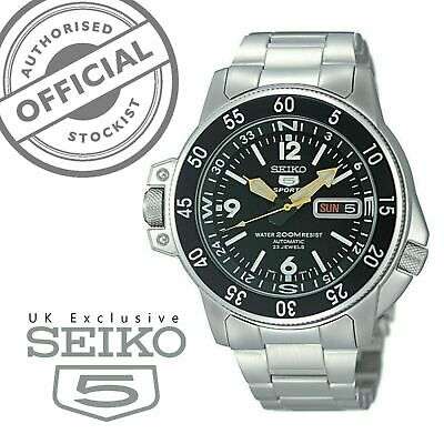 Seiko 5 Sports Land Shark Atlas Automatic Black Dial Steel Men's Watch SKZ211K1 - Image 13
