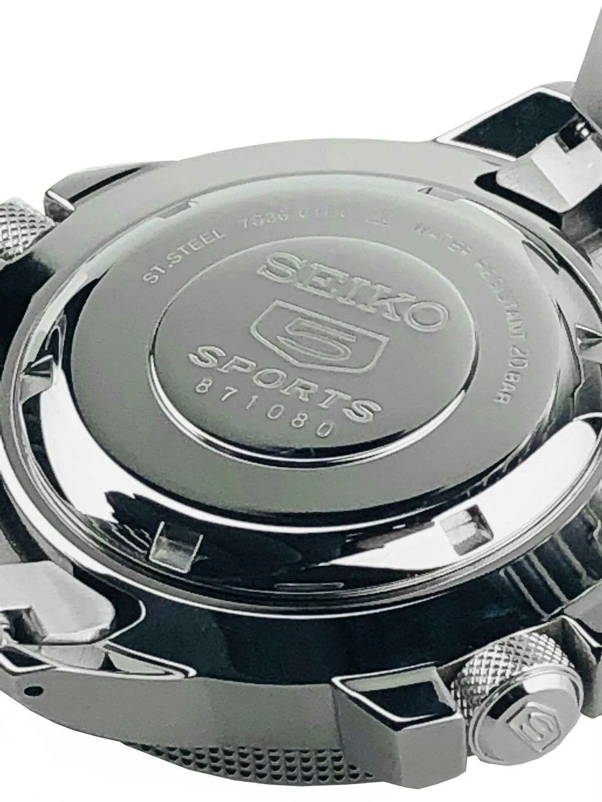 Seiko 5 Sports Land Shark Atlas Automatic Black Dial Steel Men's Watch SKZ211K1 - Image 16