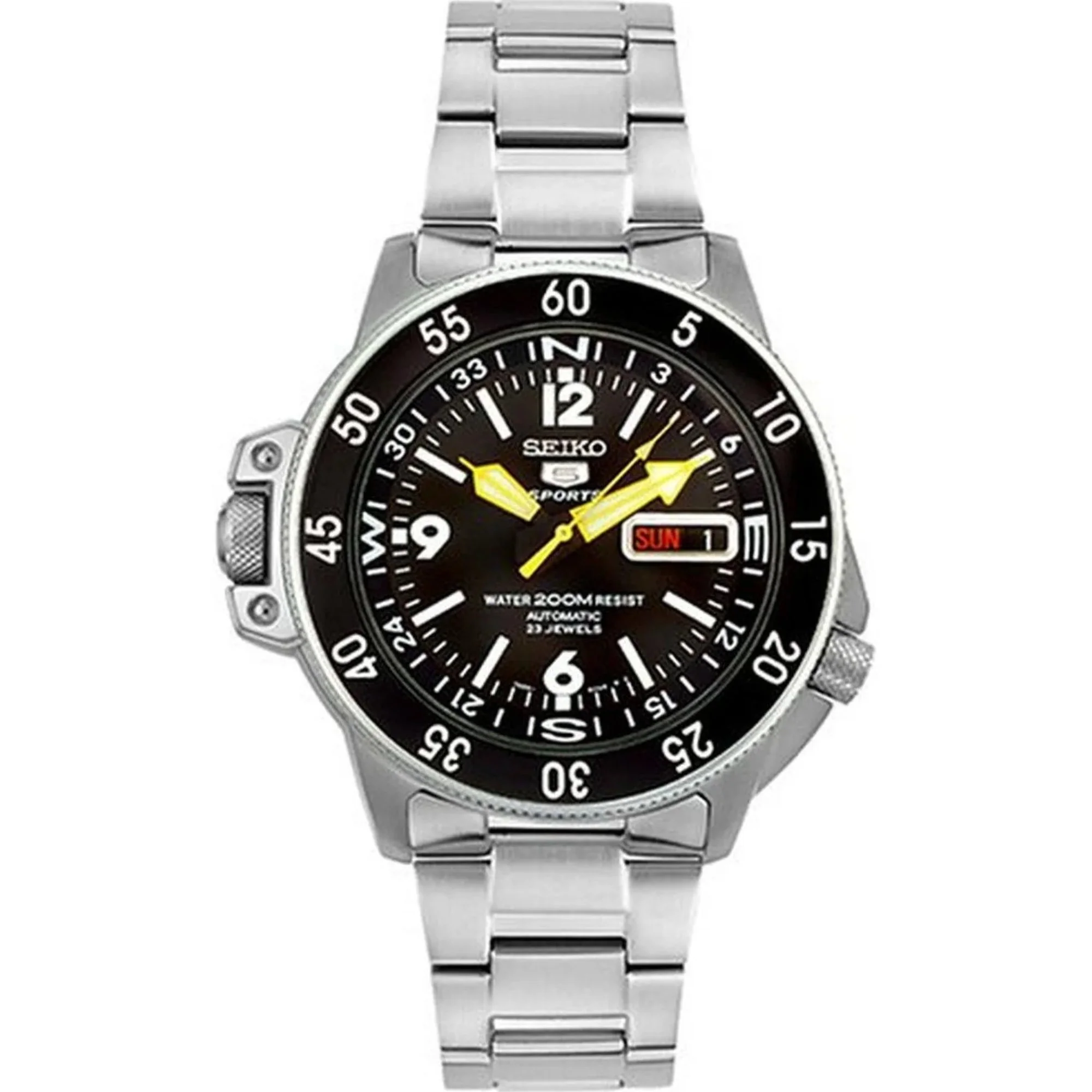 Seiko 5 Sports Land Shark Atlas Automatic Black Dial Steel Men's Watch SKZ211K1 - Image 22