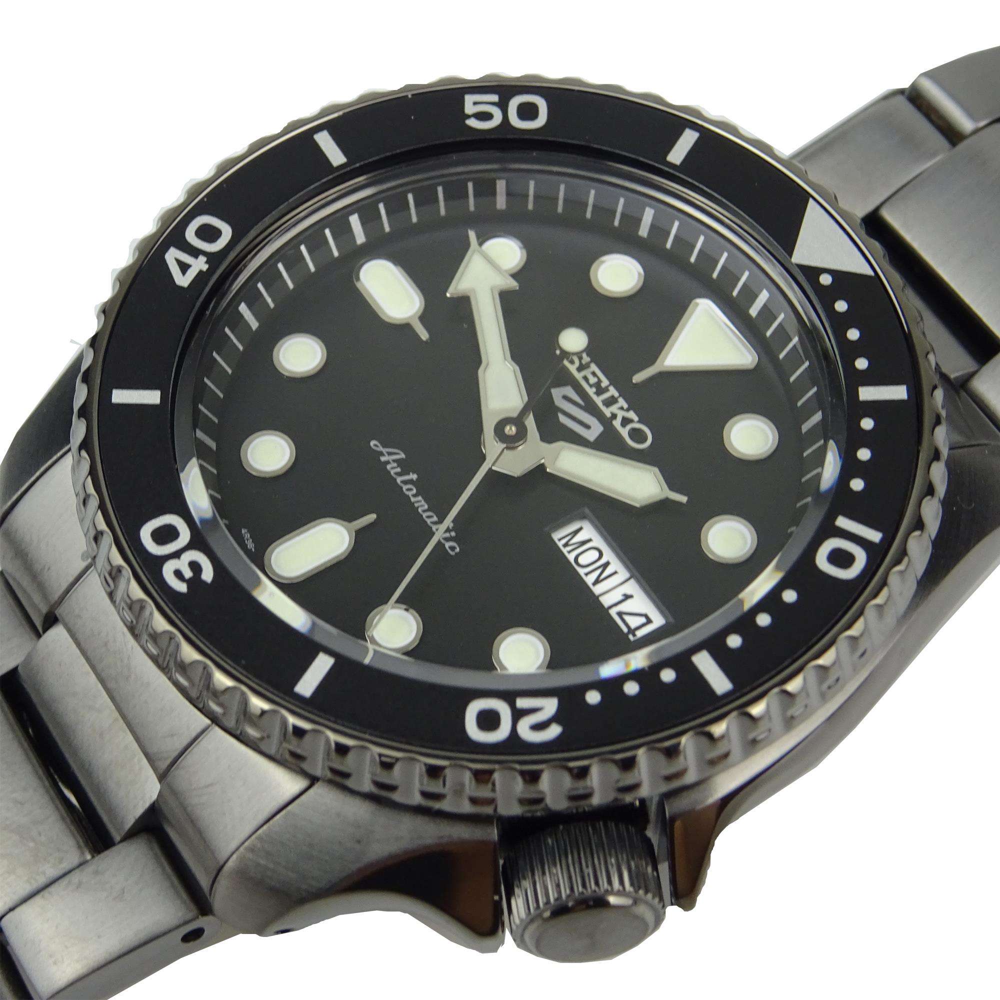 Seiko 5 Sports Automatic Black Dial Stainless Steel Bracelet Men's Watch SRPD65K1 - Image 4