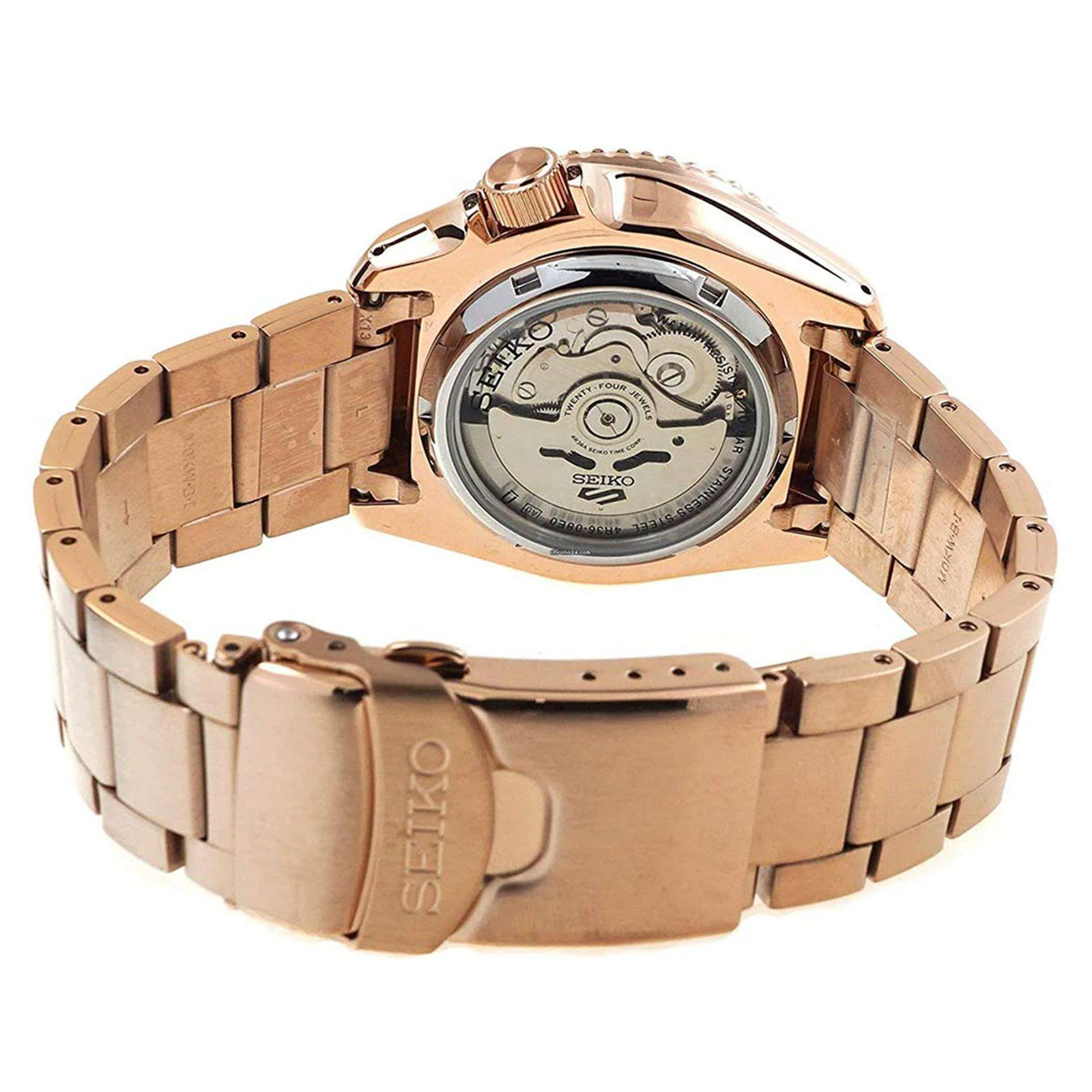 Seiko 5 Sports Automatic Rose Gold Dial Men's Watch SRPE72K1 - Image 2