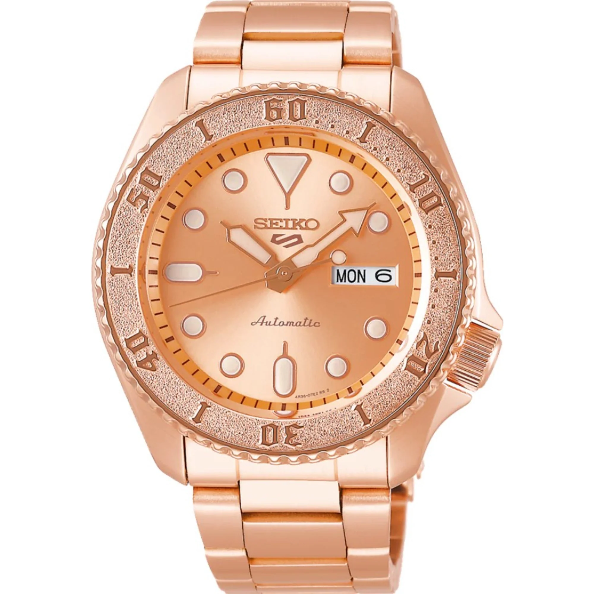 Seiko 5 Sports Automatic Rose Gold Dial Men's Watch SRPE72K1 - Image 6
