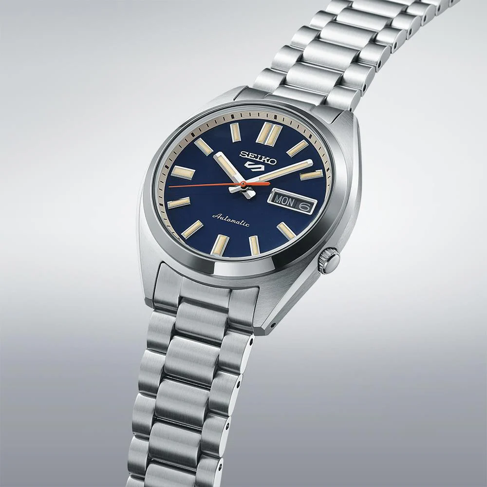 Seiko 5 Sports SNXS Classic āRinse Blueā Blue Dial Steel Bracelet Men's Watch SRPK87K1 - Image 3