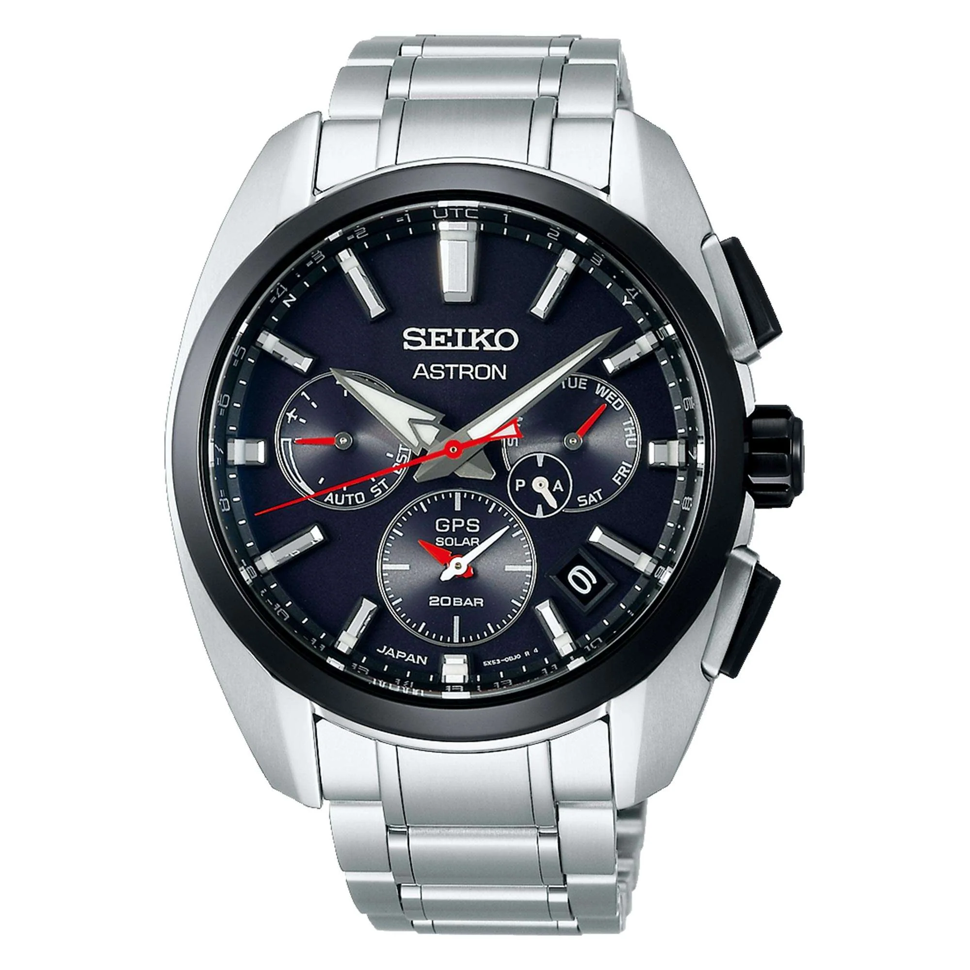 Seiko Astron GPS Solar Black Dial Titanium Bracelet Men's Watch SSH103J1 - Image 3