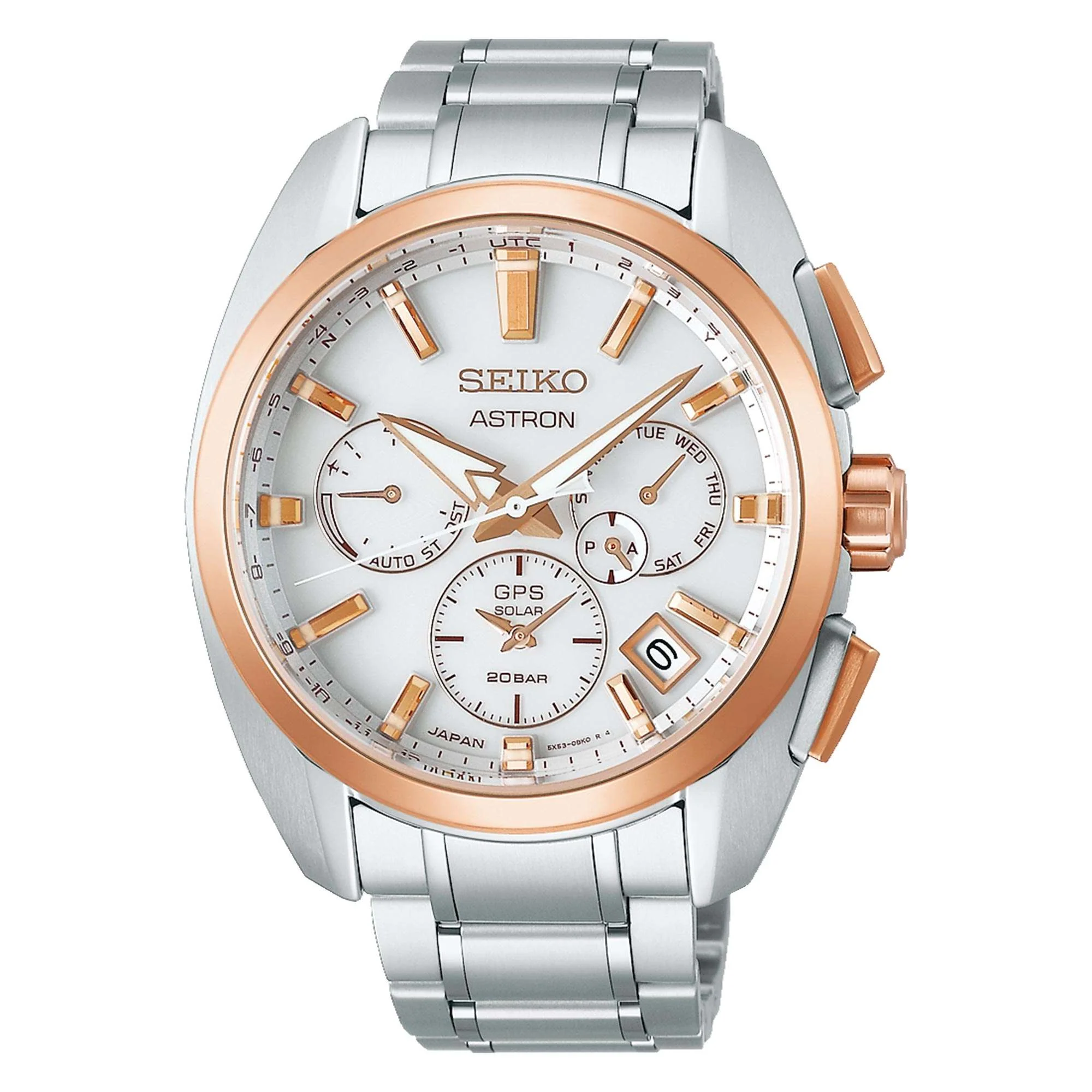 Seiko Astron GPS Solar White Dial Titanium Bracelet Men's Watch SSH104J - Image 2