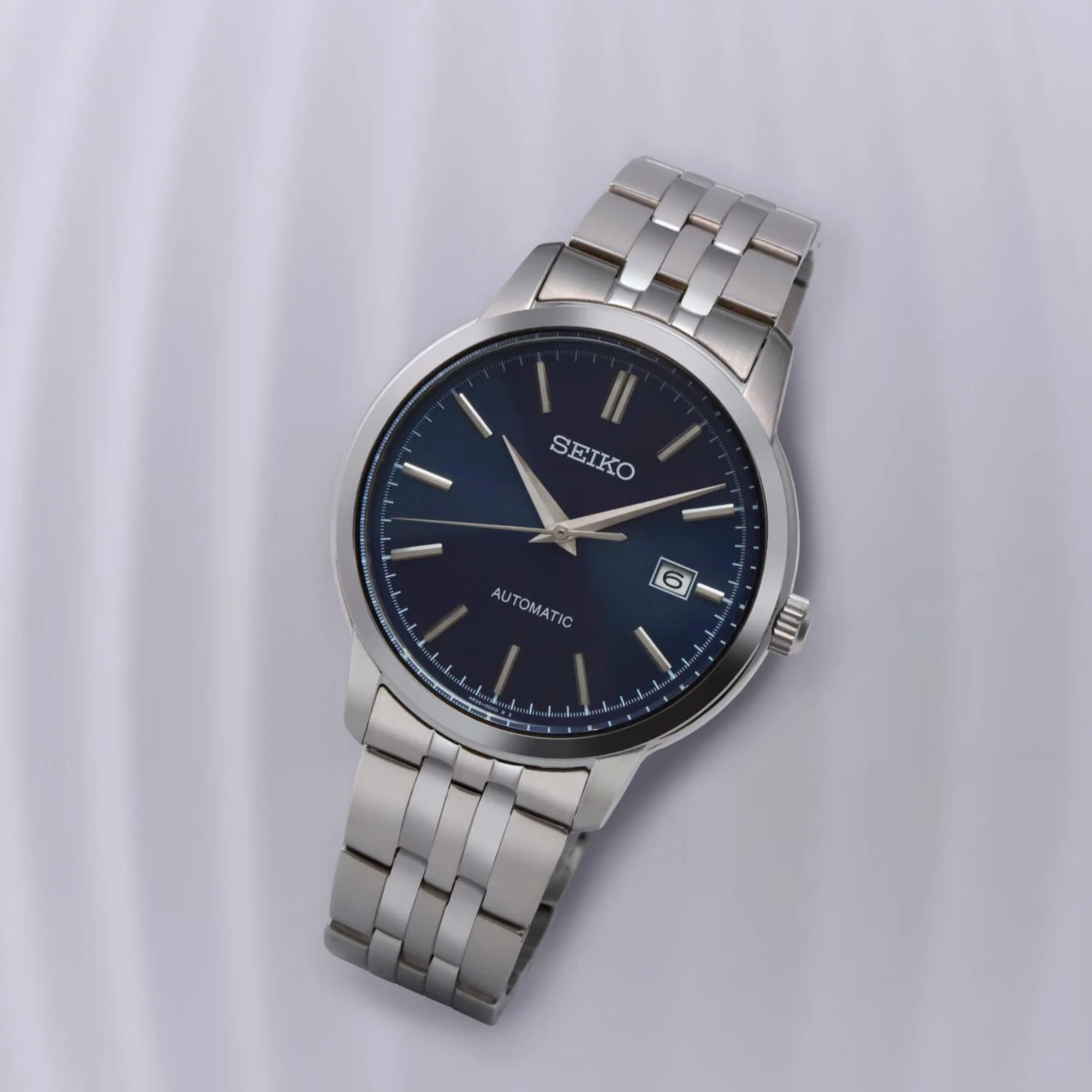 Seiko Automatic Blue Dial Steel Strap Men's Watch SRPH87K1 - Image 4