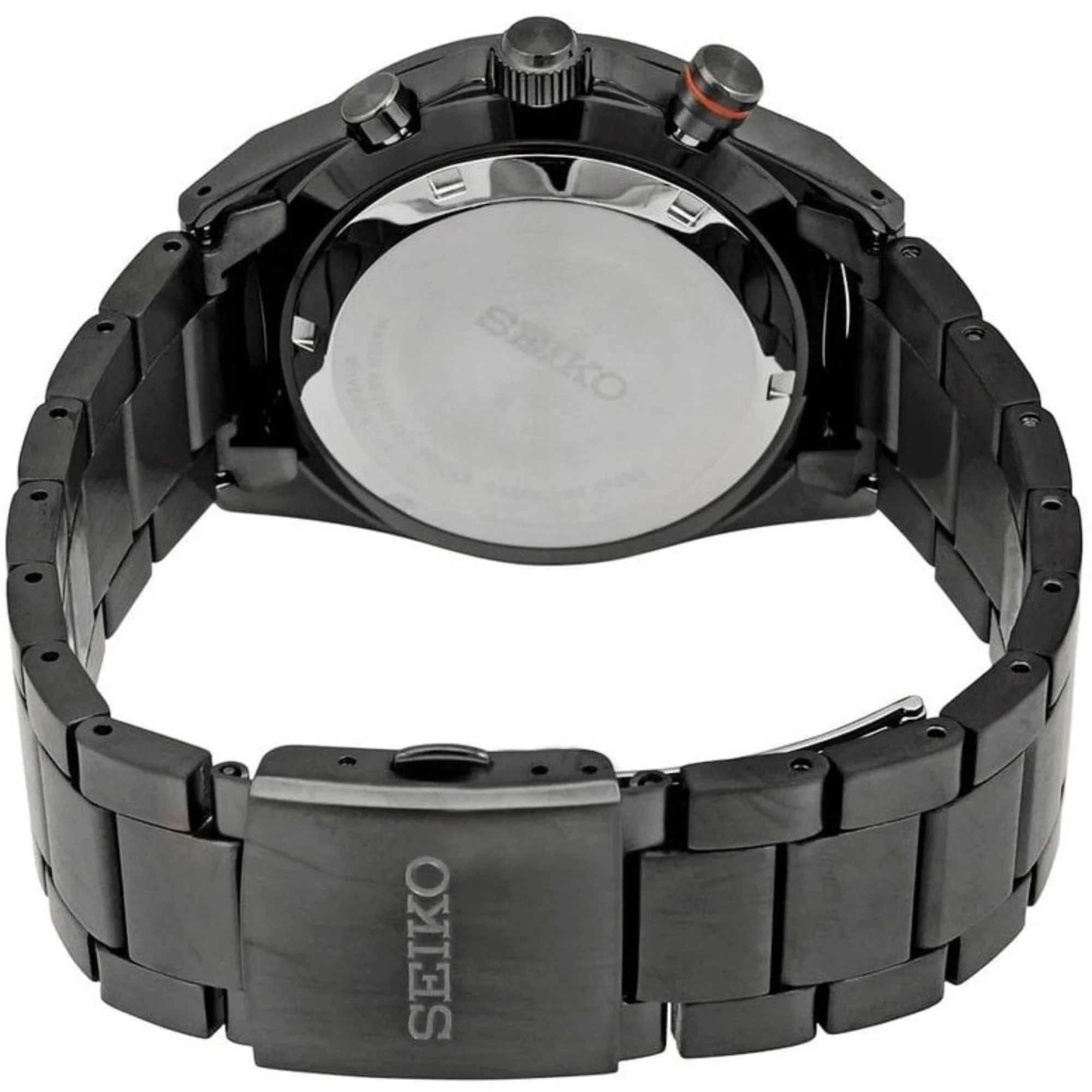 Seiko Chronograph Quartz Black Dial Steel Strap Men's Watch SSB399P1 - Image 3