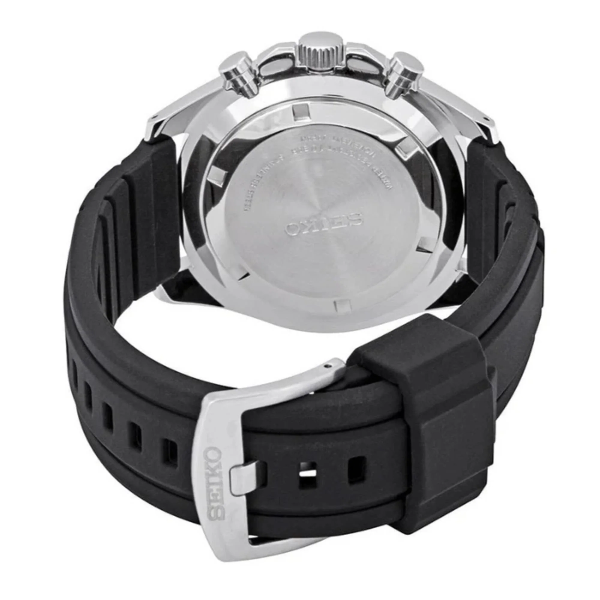 Seiko Conceptual Chronograph Black Dial Silicone Strap Men's Watch SSB349P1 - Image 6