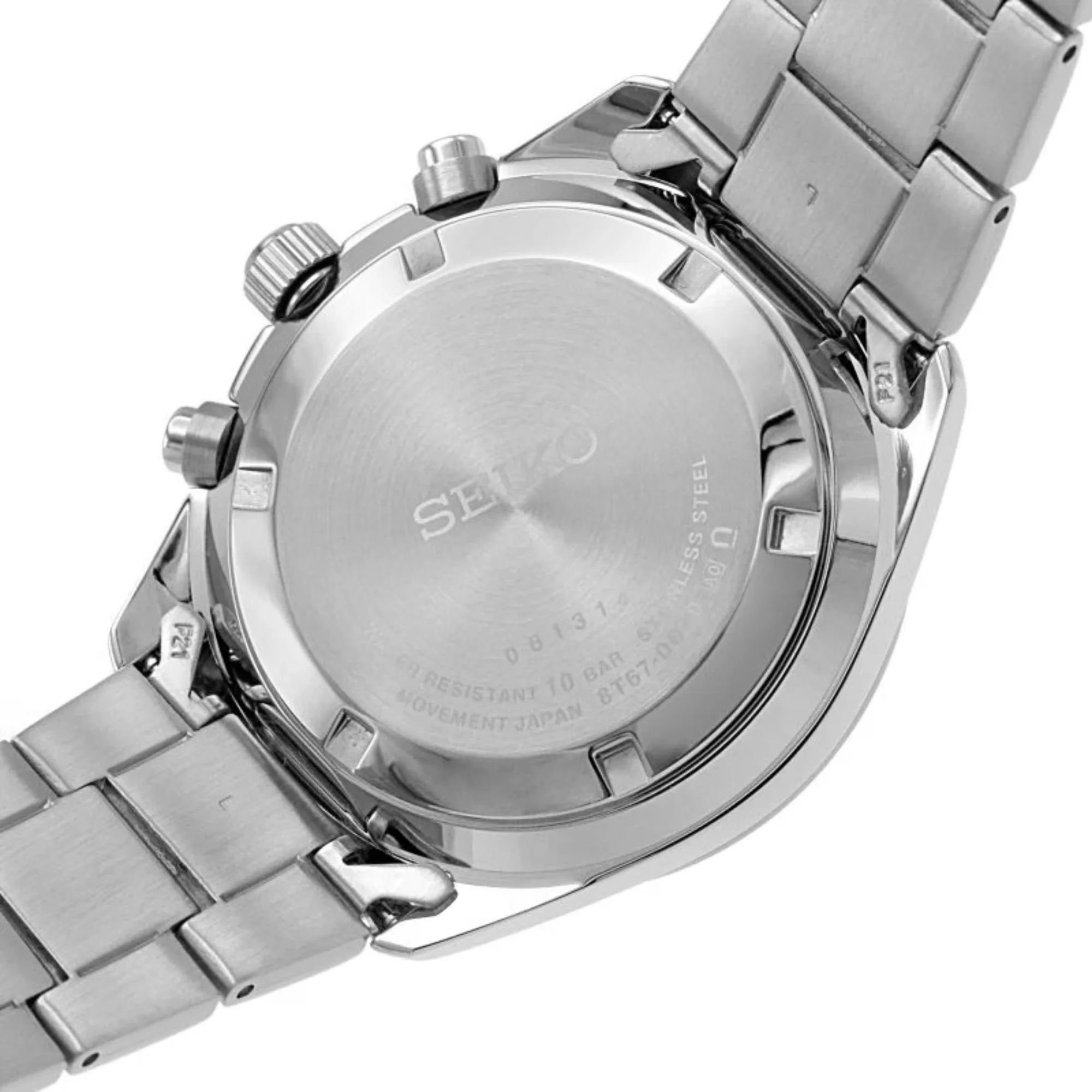 Seiko Conceptual Quartz Chronograph Blue Dial Steel Strap Men’s Watch SSB377P1 - Image 7
