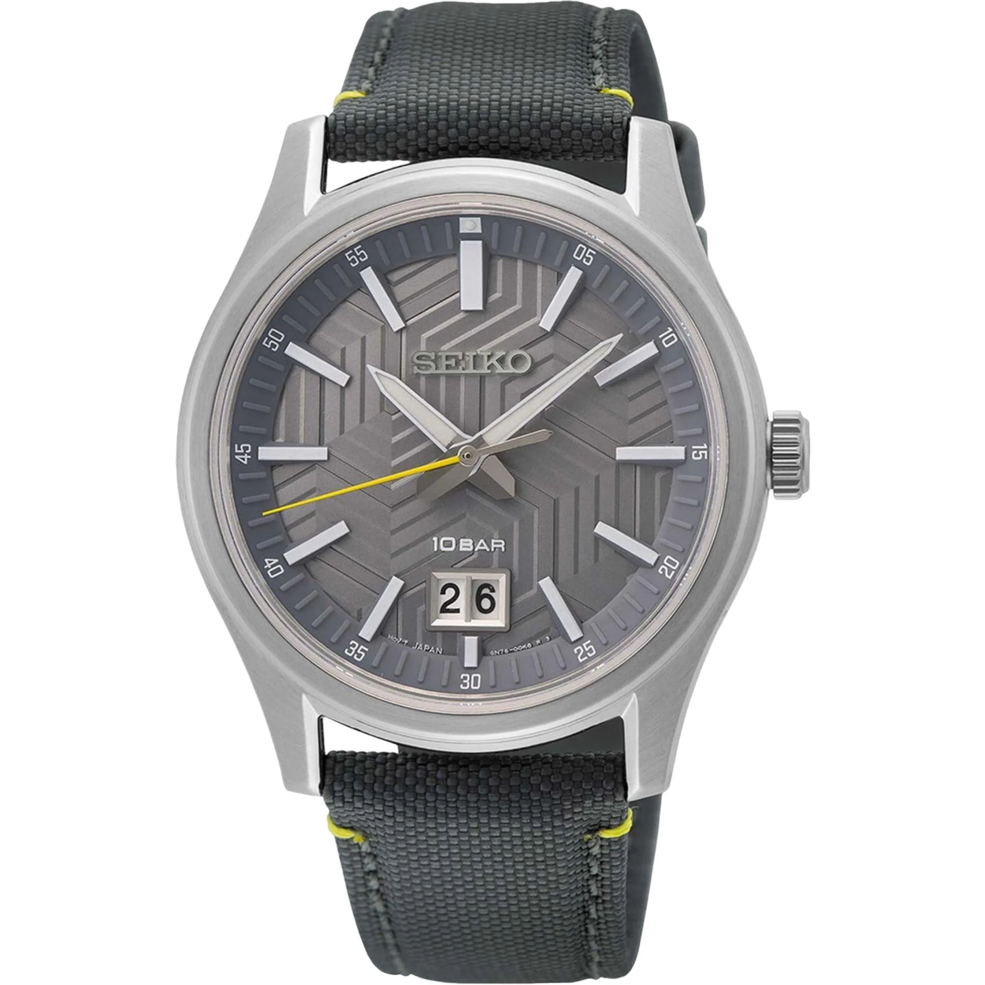 Seiko Conceptual Regular Grey Dial Nylon Strap Men's Watch SUR543P1