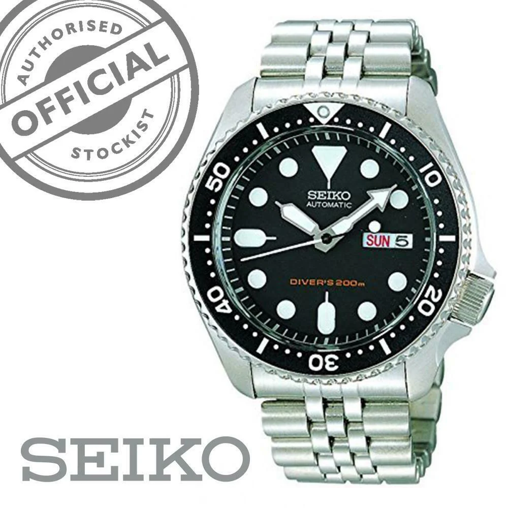 Seiko Diver's Automatic Black Dial Stainless Steel Jubilee Bracelet Men's Watch SKX007K2 REF: 62485 - Image 17