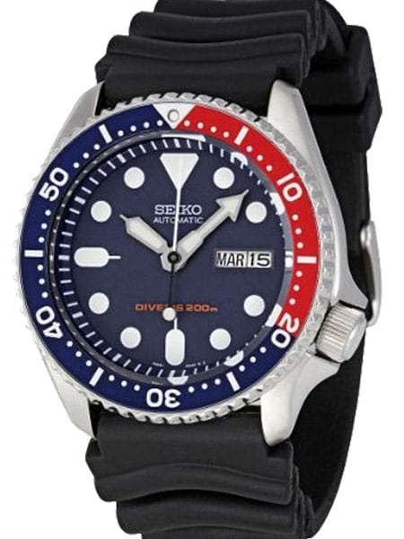 Seiko Divers Pepsi Automatic Black Dial Black Rubber Strap Men's Watch SKX009K1 - Image 7