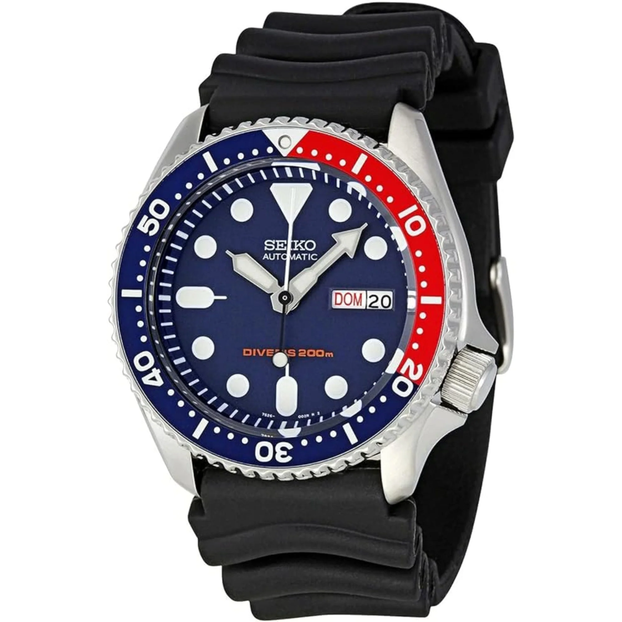 Seiko Divers Pepsi Automatic Black Dial Black Rubber Strap Men's Watch SKX009K1 - Image 71