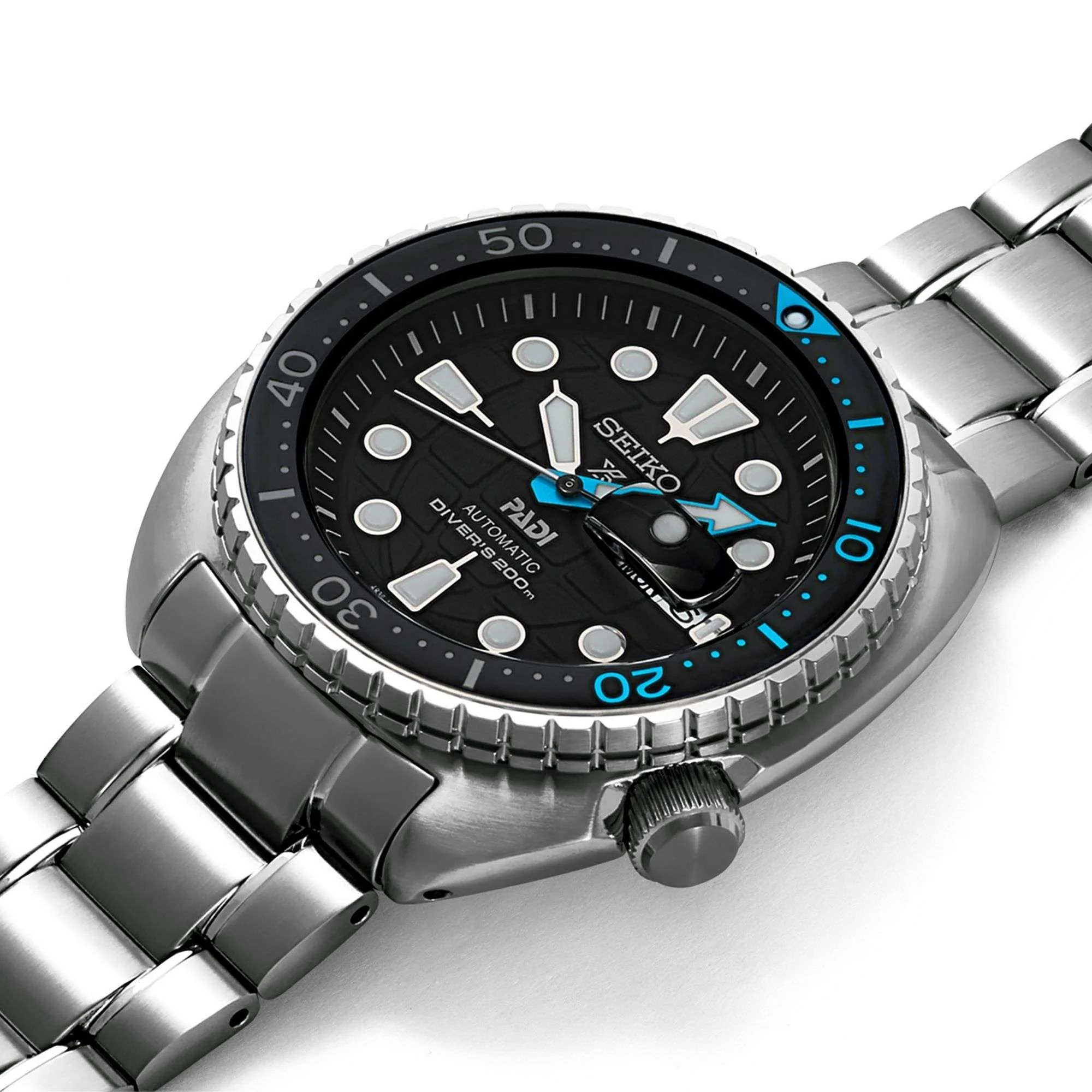 Seiko Prospex King Turtle PADI Automatic Black Dial Stainless Steel Bracelet Men's Watch SRPG19K1 - Image 2