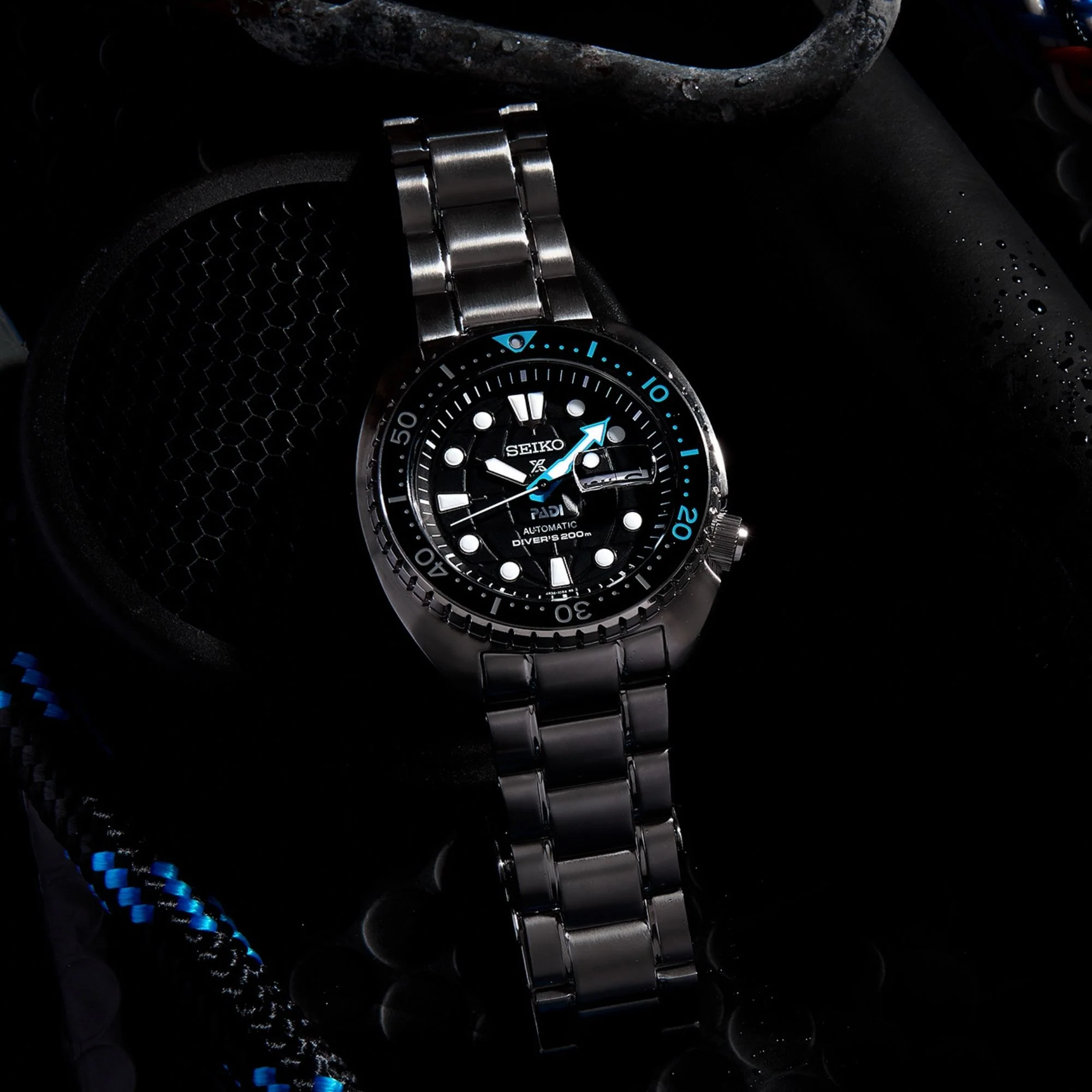 Seiko Prospex King Turtle PADI Automatic Black Dial Stainless Steel Bracelet Men's Watch SRPG19K1 - Image 6