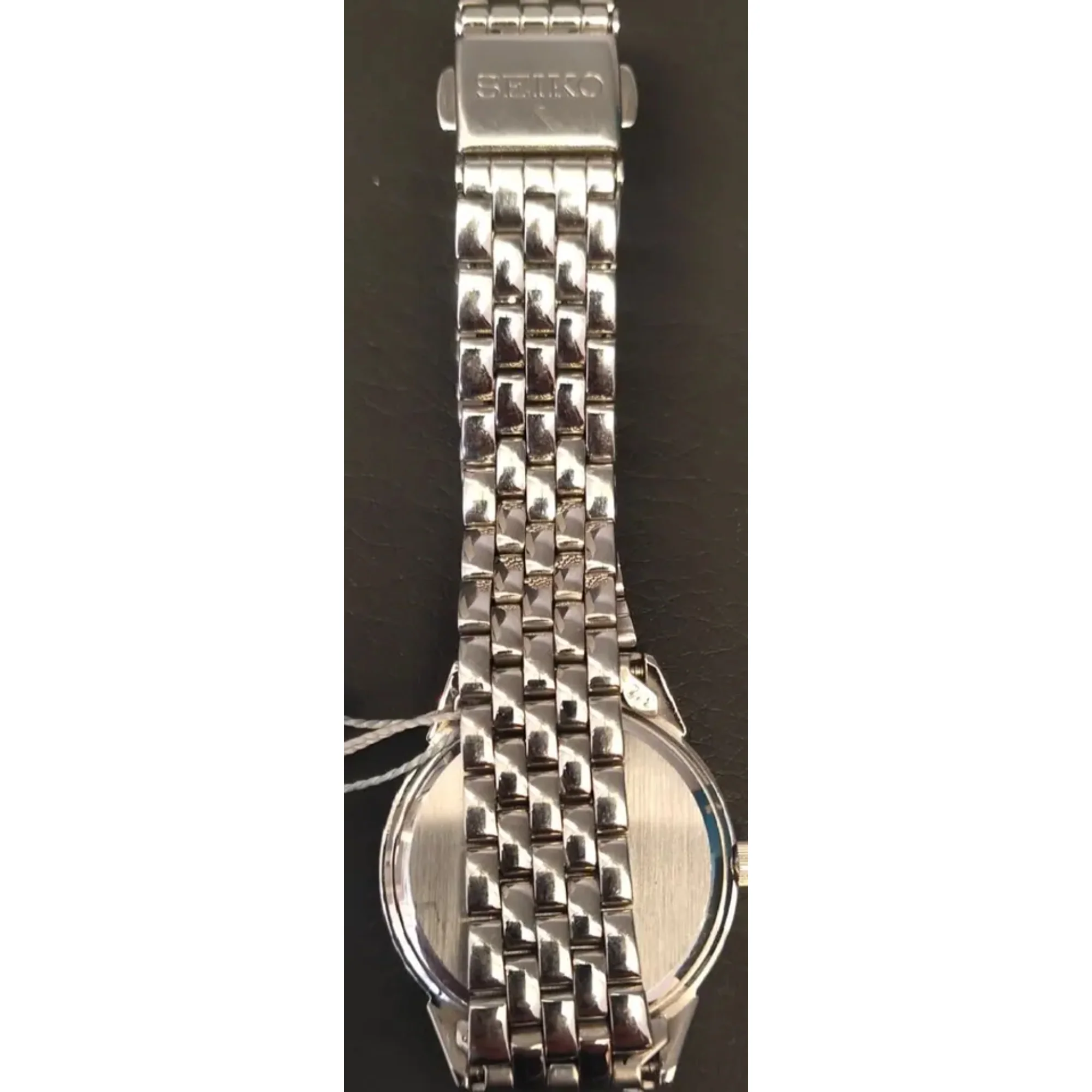 Seiko Ladies Dress Watch Silver Dial Steel Bracelet Jewelled Bezel SUR695P1 - Image 10
