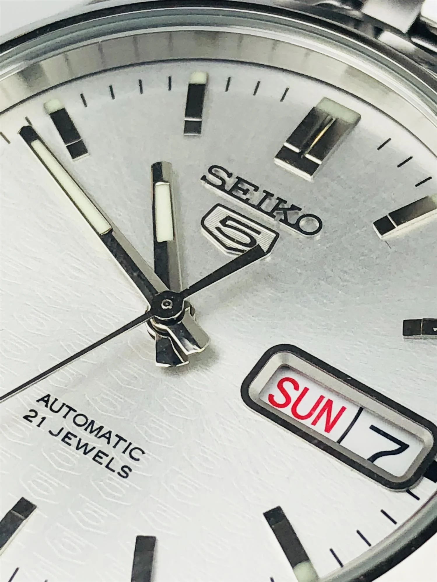 Seiko 5 Automatic Silver Dial Stainless Steel Men's Watch SNK355K1 - Image 11