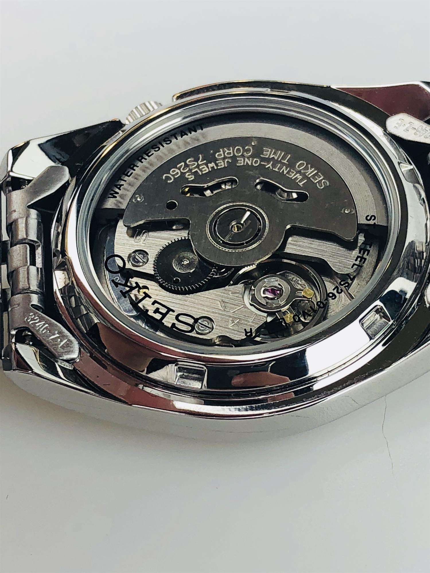 Seiko 5 Automatic Silver Dial Stainless Steel Men's Watch SNK355K1 - Image 5