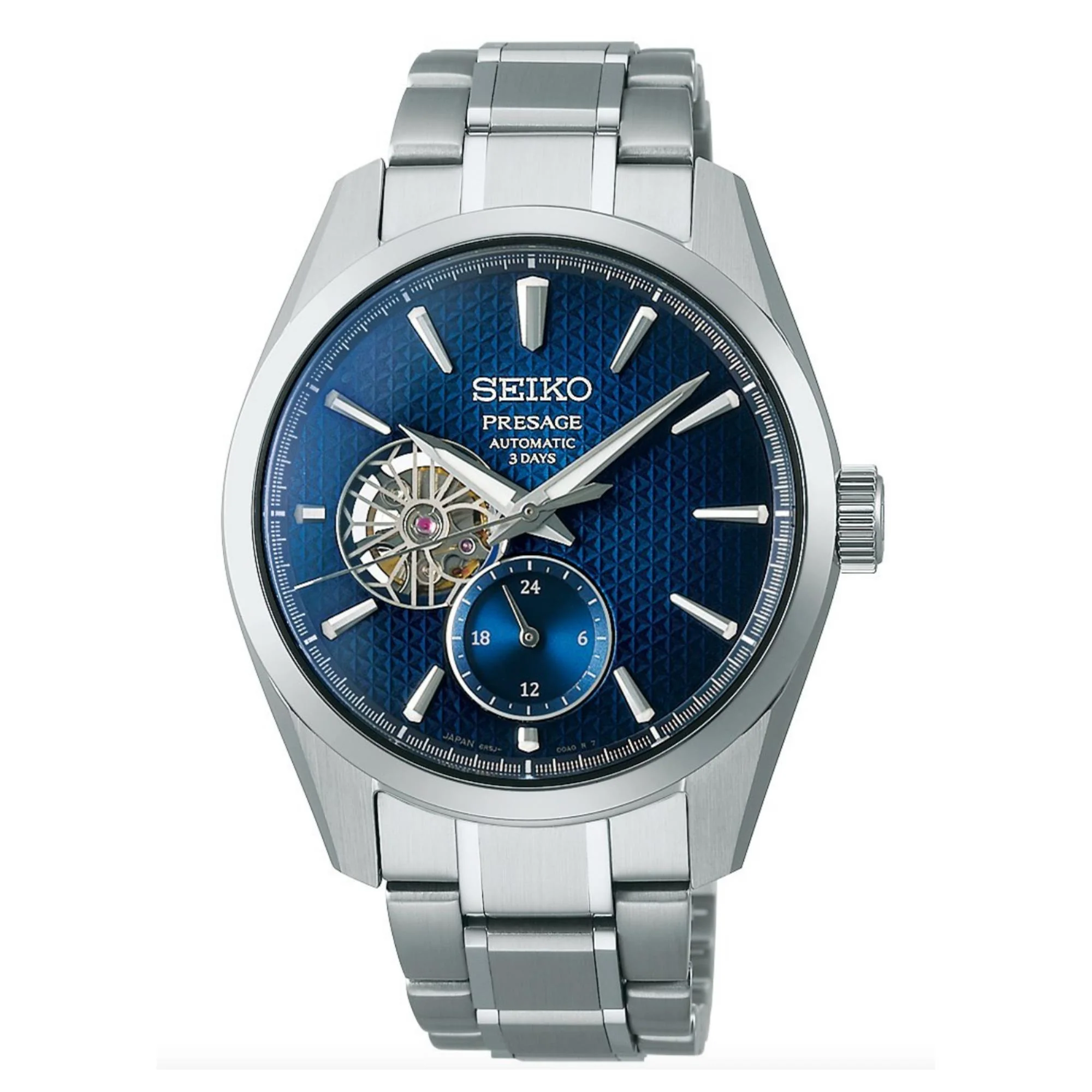 Seiko Presage ‘Ao’ Sharp-Edged Open Heart 3 Days Automatic Blue Dial Men's Watch SPB417J1 - Image 9