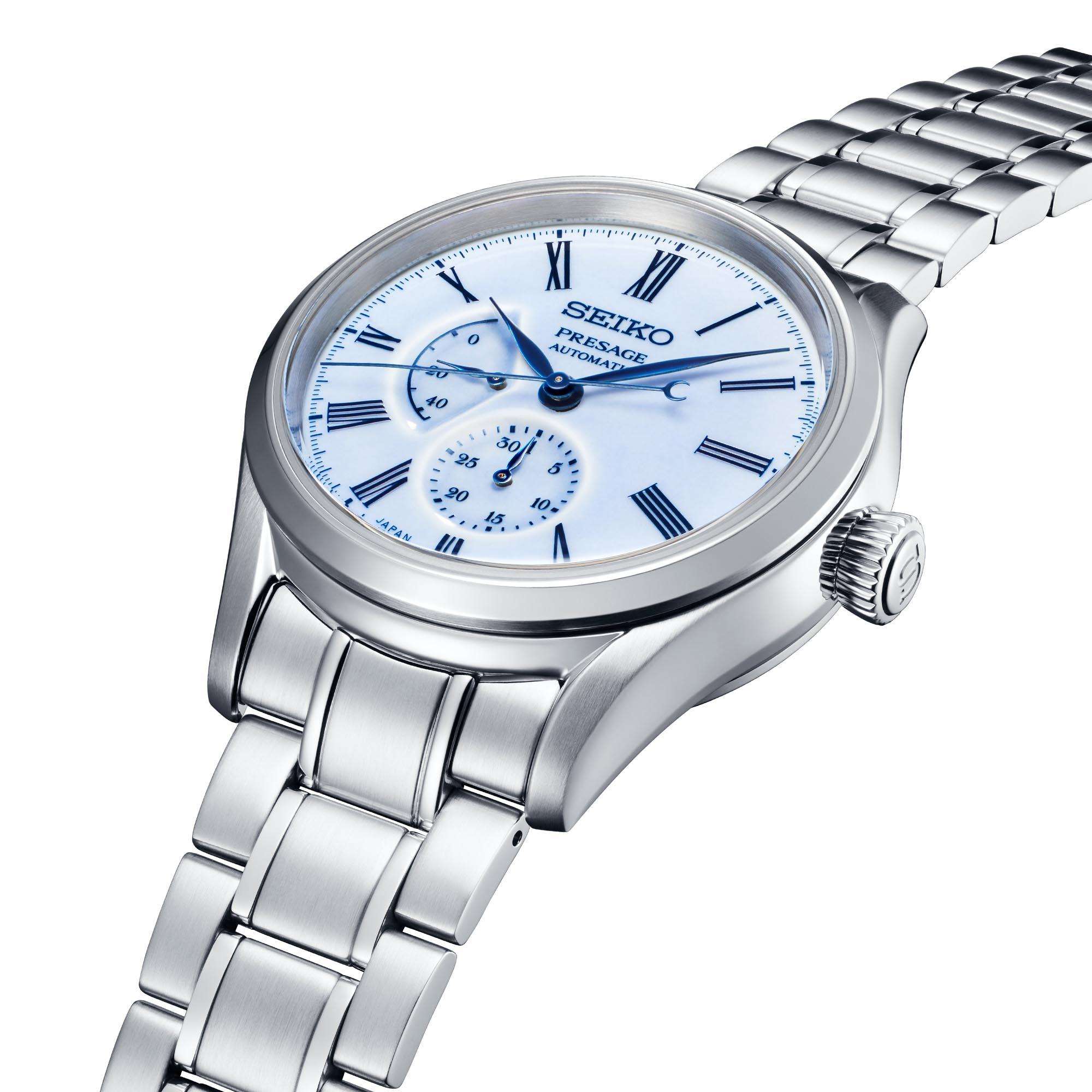 Seiko Presage Arita Porcelain Limited Edition Automatic Blue Dial Steel Bracelet Men's Watch SPB267J1 - Image 6