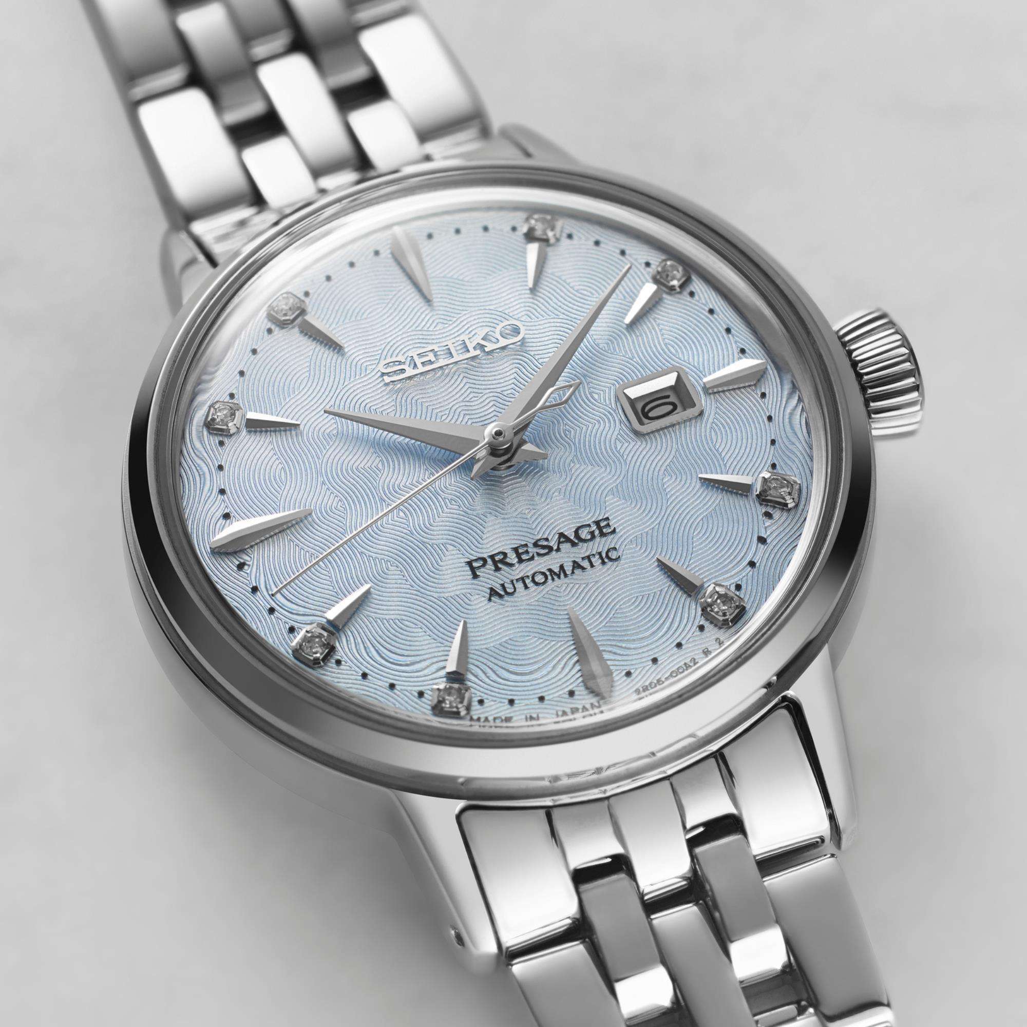 Seiko Presage Cocktail Time Skydiving Diamond Twist Automatic Blue Dial Ladies Watch SRE007J1 - Image 2