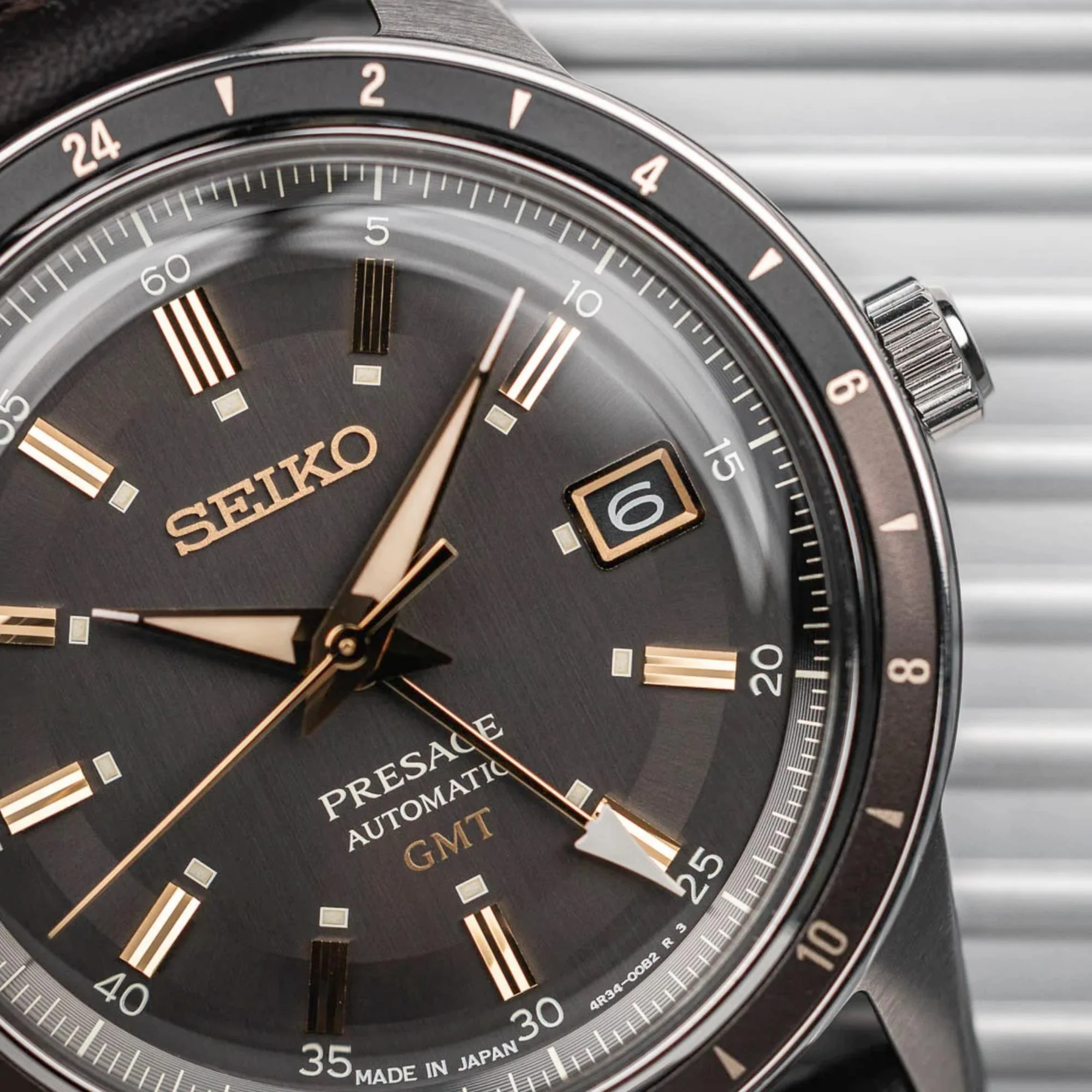Seiko Presage āFumeā Style 60s Road Trip GMT Automatic Brown Dial Men's Watch SSK013J1 - Image 14