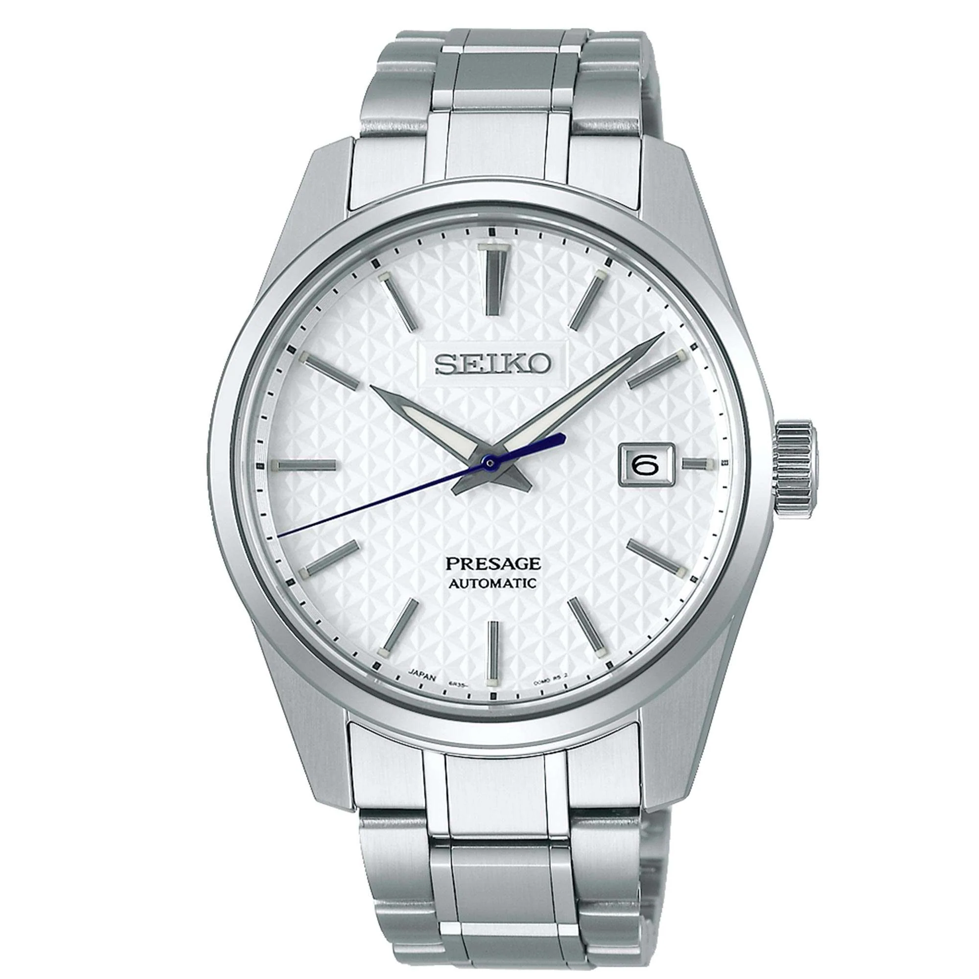 Seiko Presage Sharp Edge Series White Dial Silver Stainless Steel Bracelet Automatic Men's Watch SPB165J1 - Image 10