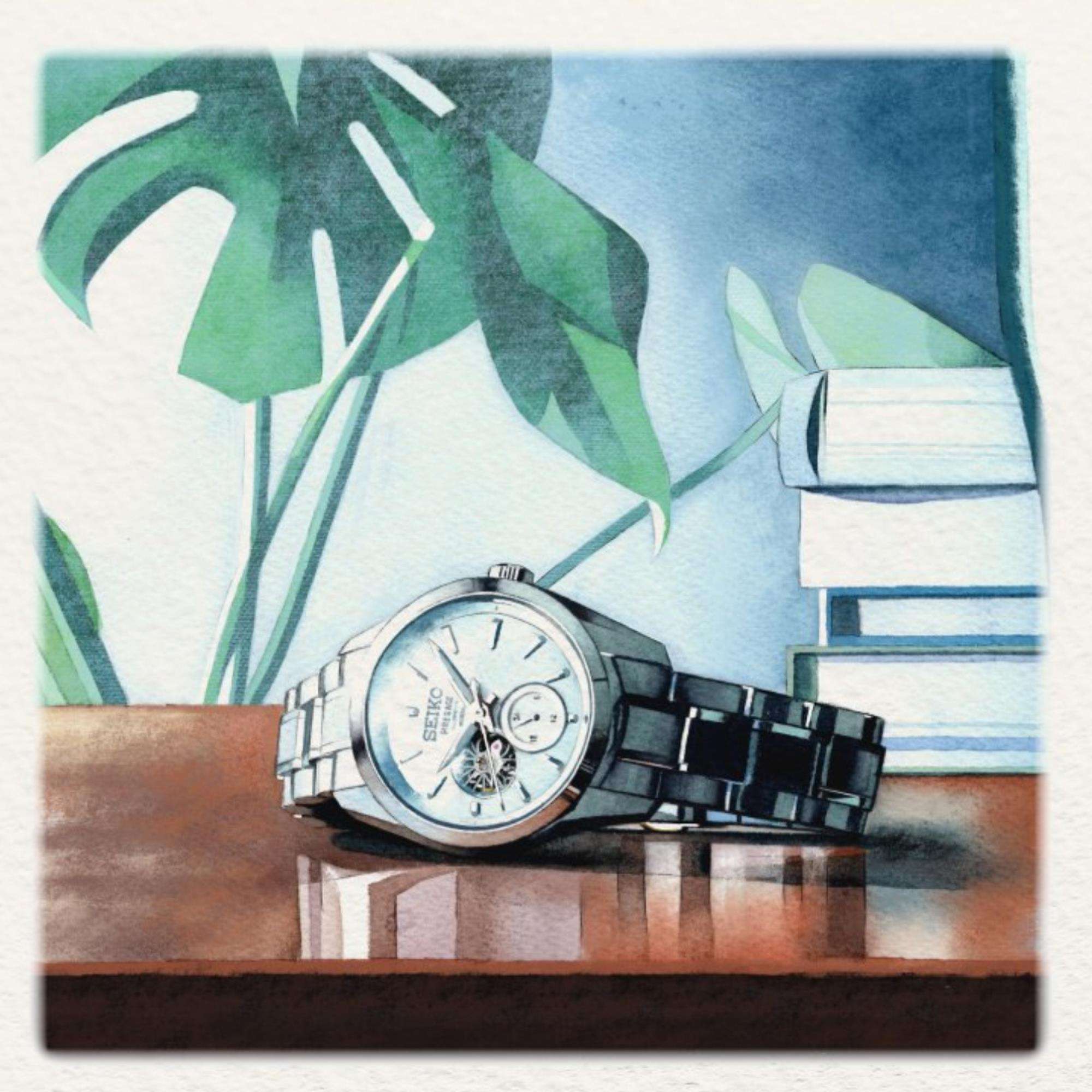 Seiko Presage Shiro Sharp-Edged Open Heart Automatic 3 Days White Dial Men's Watch SPB415J1 - Image 5