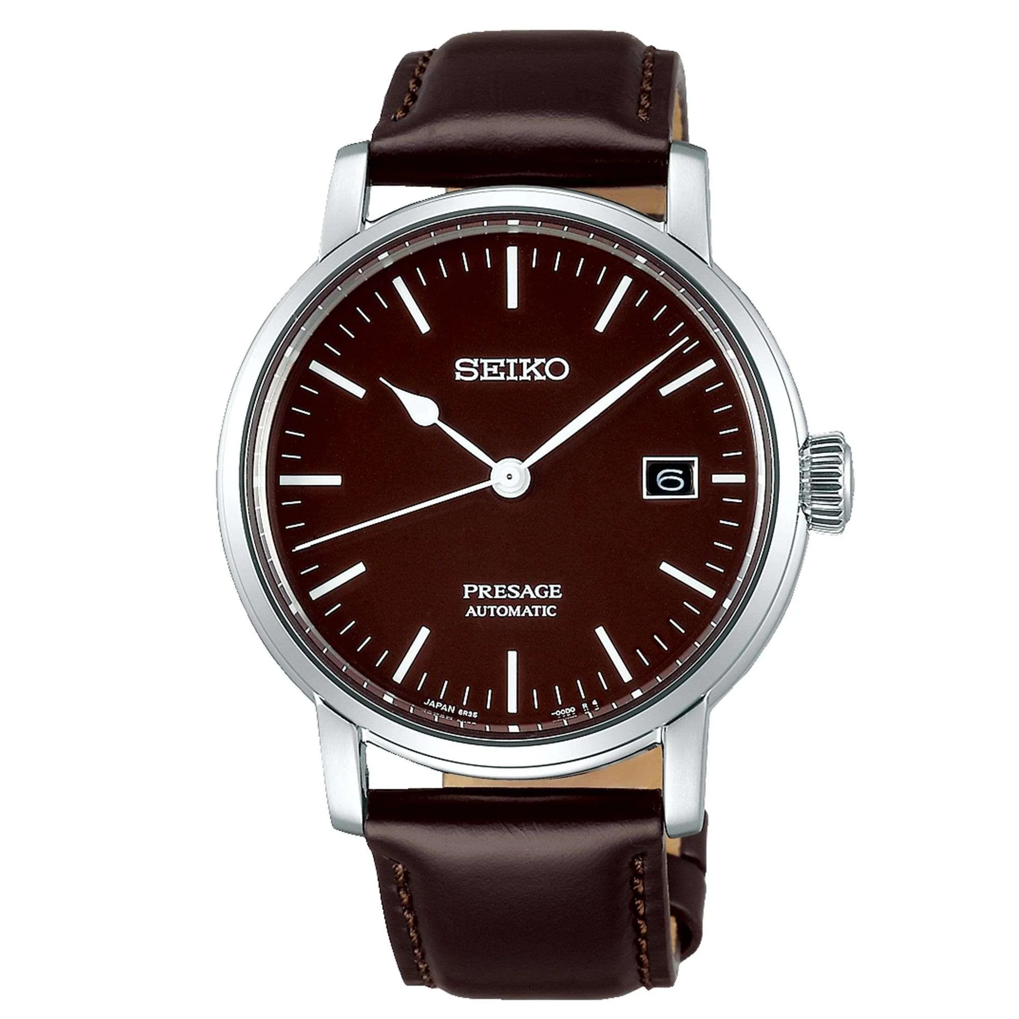 Seiko Presage Riki Watanabe Automatic Brown Dial Leather Strap Men's Watch SPB115J1 - Image 4