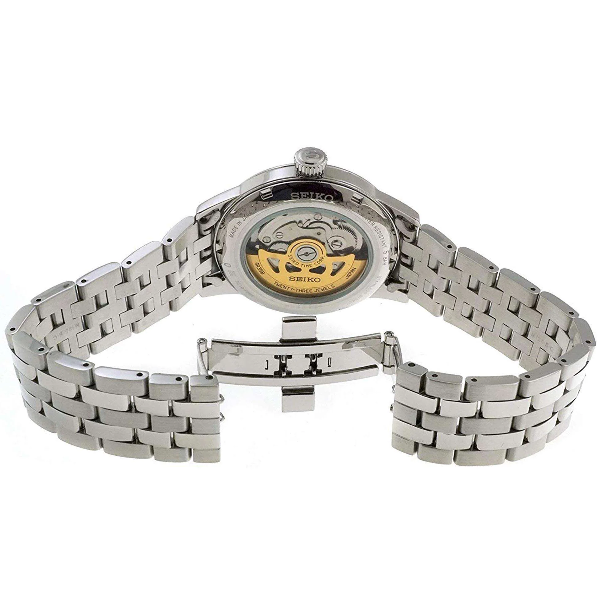 Seiko Presage Cocktail Time 'Mockingbird' Automatic Green Dial Silver Stainless Steel Men's Watch SRPE15J1 - Image 2