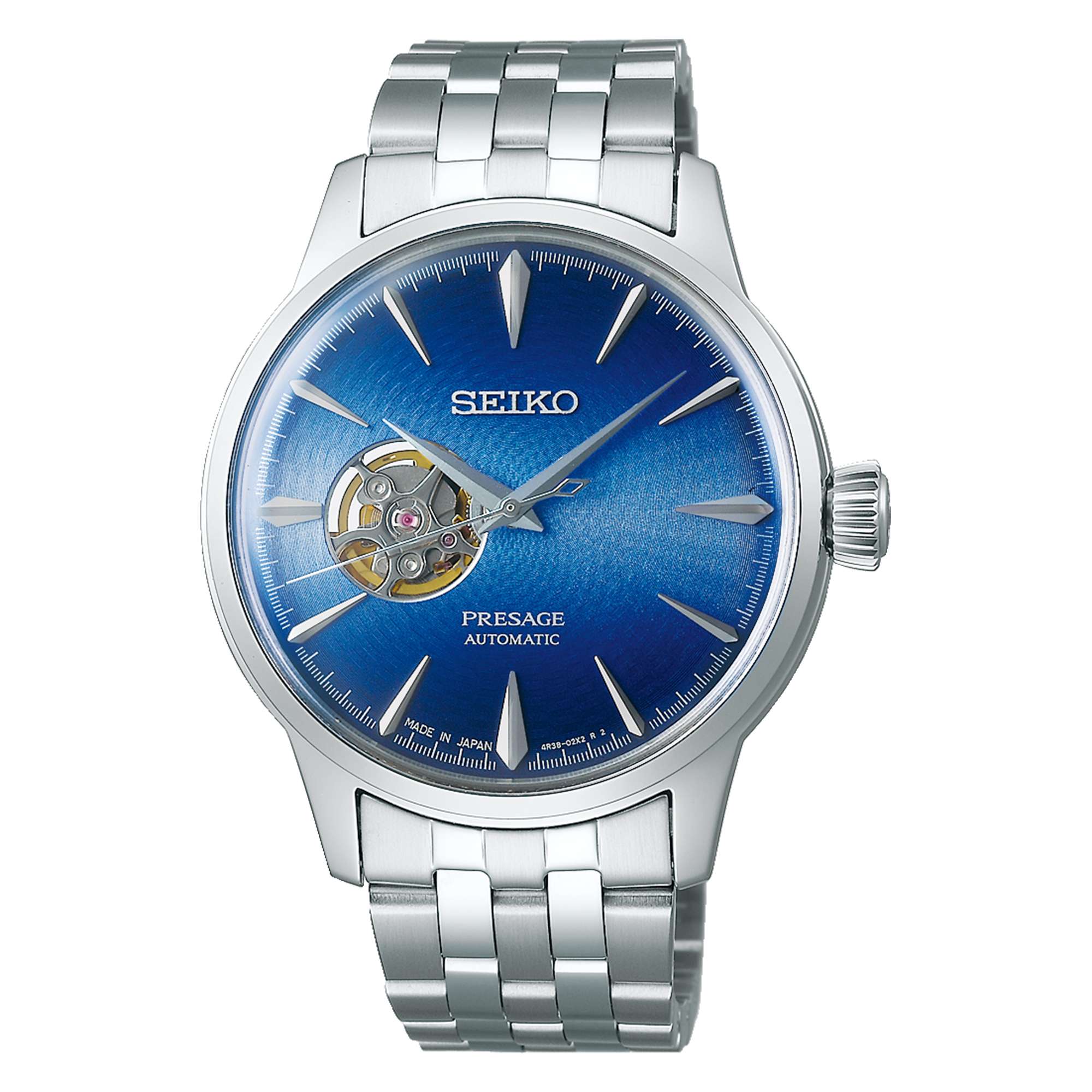Seiko Presage Cocktail Time Blue Acapulco Automatic Movement Blue Dial Stainless Steel Bracelet SSA439J1 - Image 3