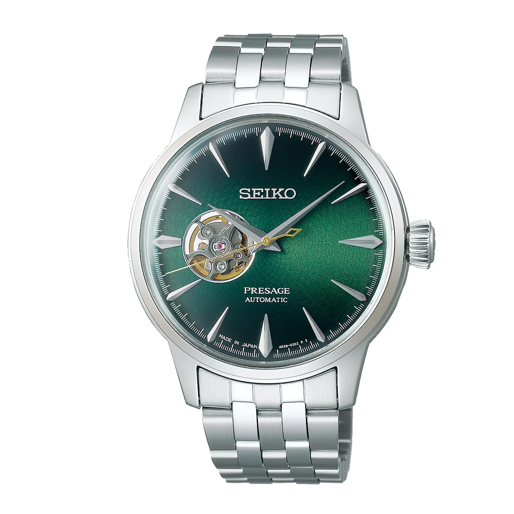 Seiko Presage Cocktail Time Grasshopper Automatic Movement Green Dial Stainless Steel Bracelet SSA441J1 - Image 2