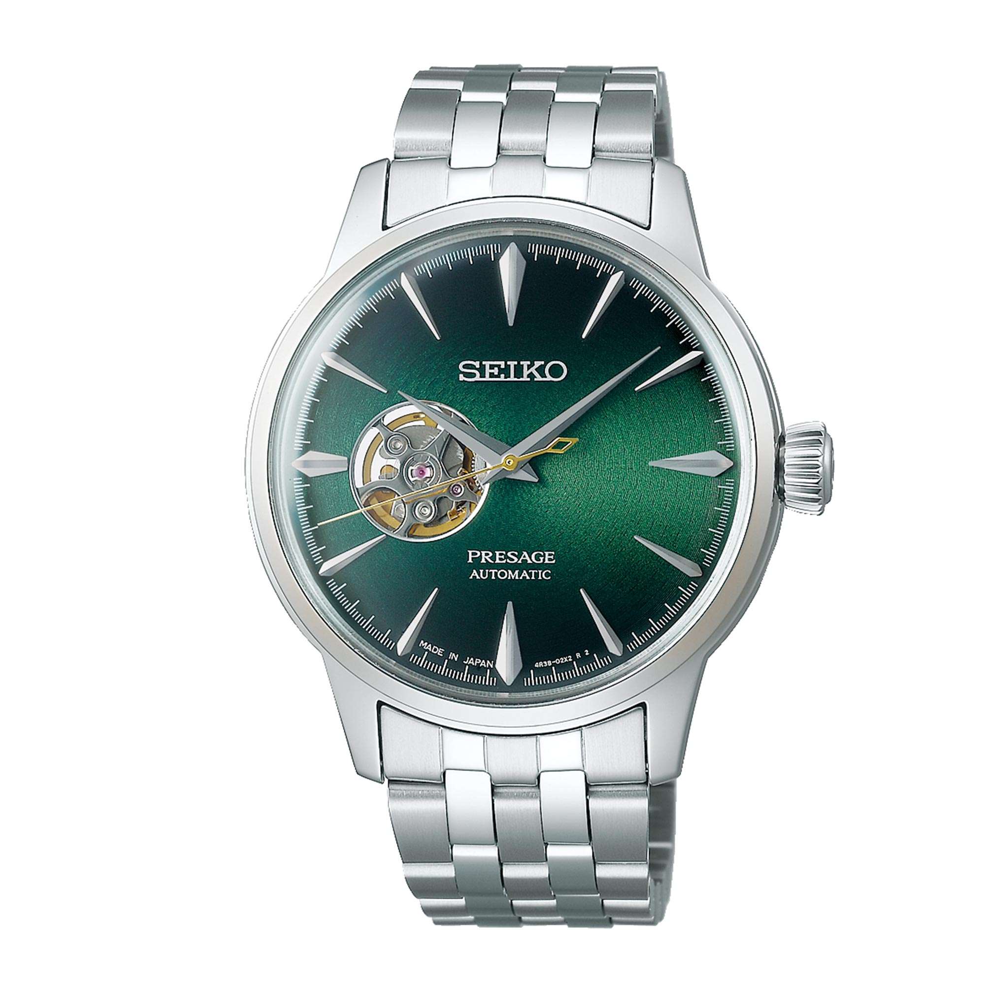 Seiko Presage Cocktail Time Grasshopper Automatic Movement Green Dial Stainless Steel Bracelet SSA441J1 - Image 3